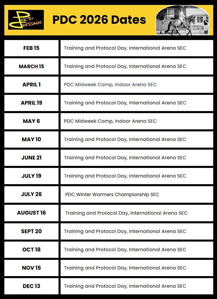 Perth - Our 2026 dates have been confirmed! Mark them in your calendars ...