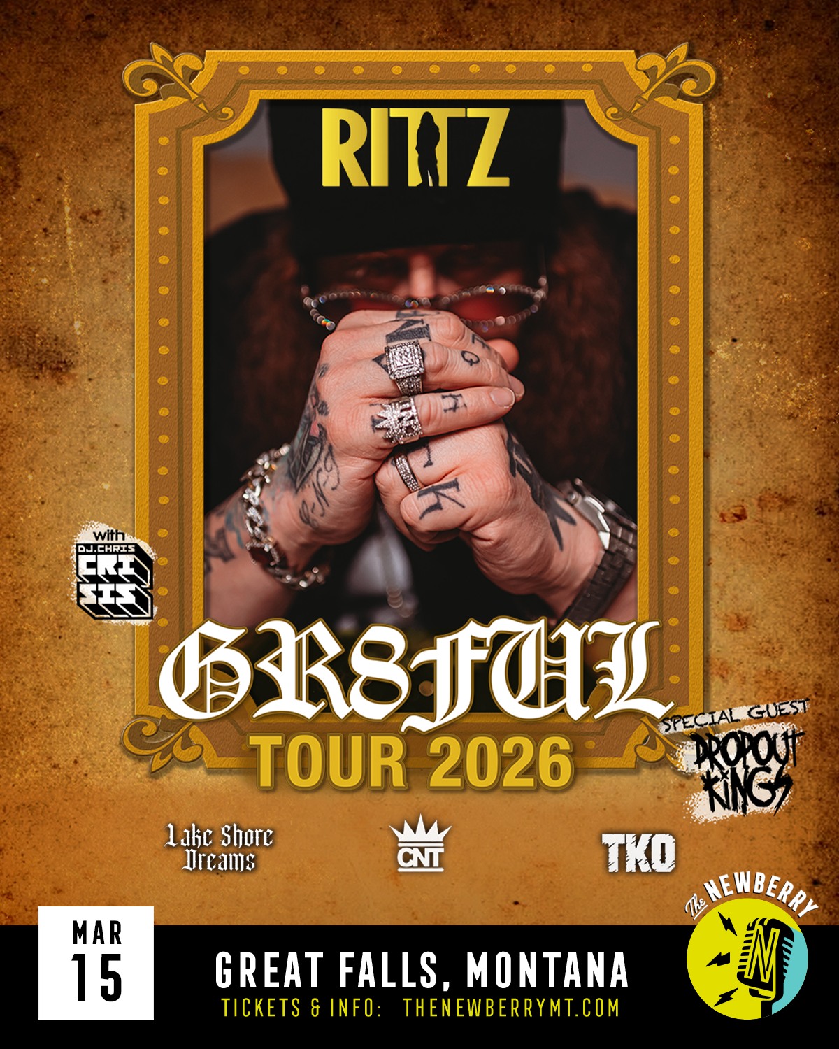 洋楽 G-RAP GETTO CELEBRATEES 🎤 Rapper RITTZ will be playing Sunshine Theater March 28th on the