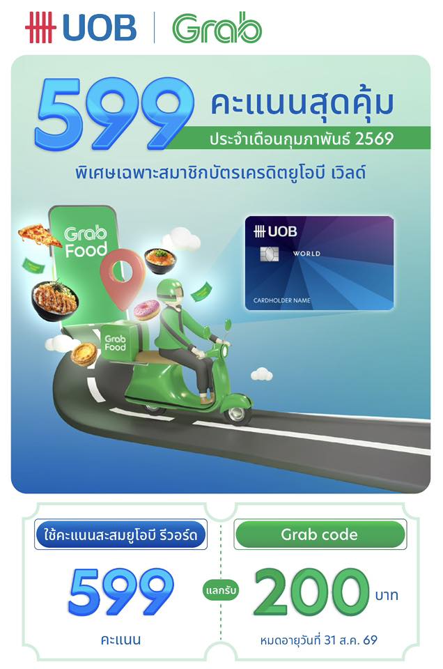 Dealigo - ลงทะเบียนด่วน! แลกแต้ม 599 คะแนน รับ Grab Code... | Facebook