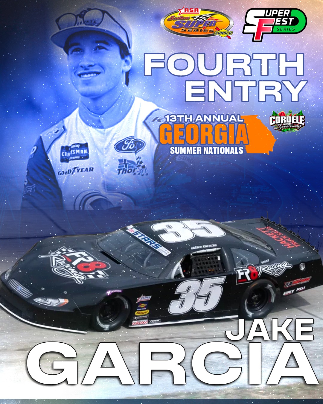 Cordele - Monroe, Georgia's own Jake Garcia Racing has entered the 13th ...