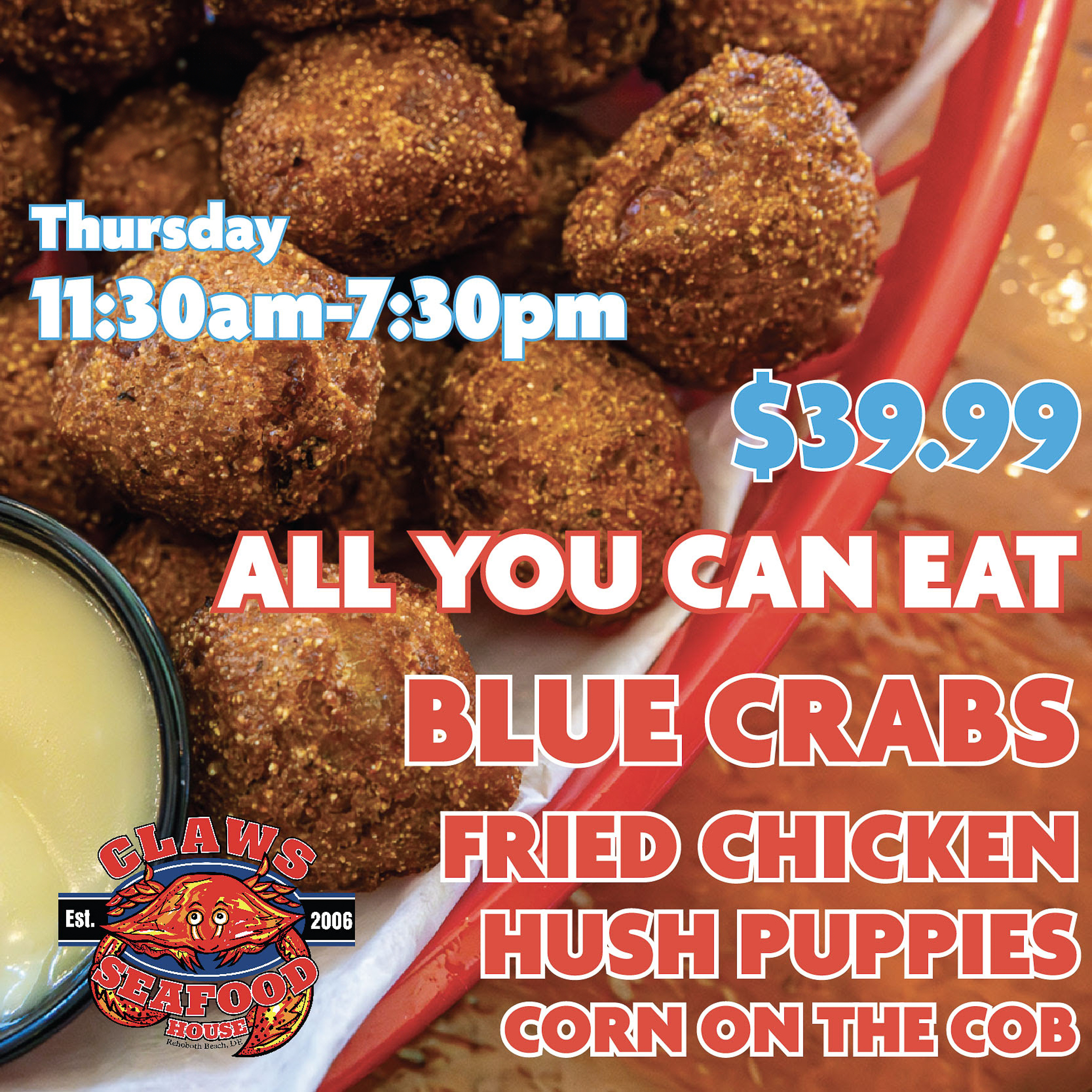 Claws - 🦀 CRAB FEAST ALERT! $39.99 gets you ALL YOU CAN EAT blue crabs ...