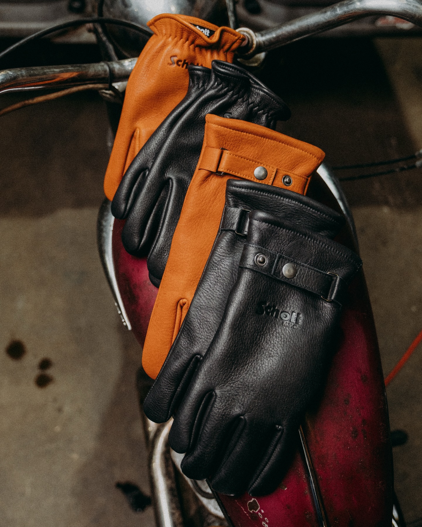 Schott Leather Premium Gloves Luxury ONESTAR GLOVE [Cowhide
