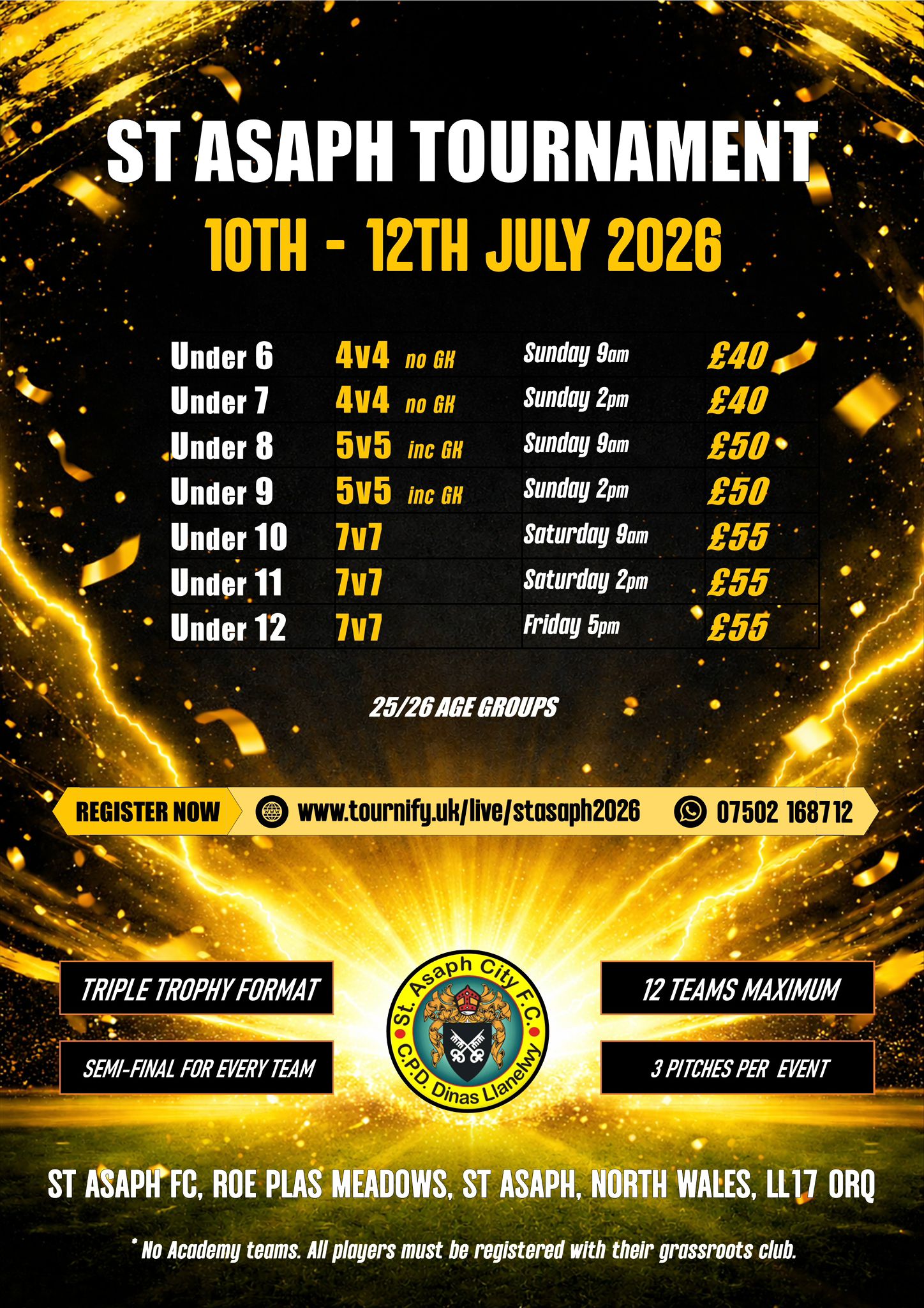 St - 🚨St Asaph Football Tournament July 2026🚨 It may only be early ...