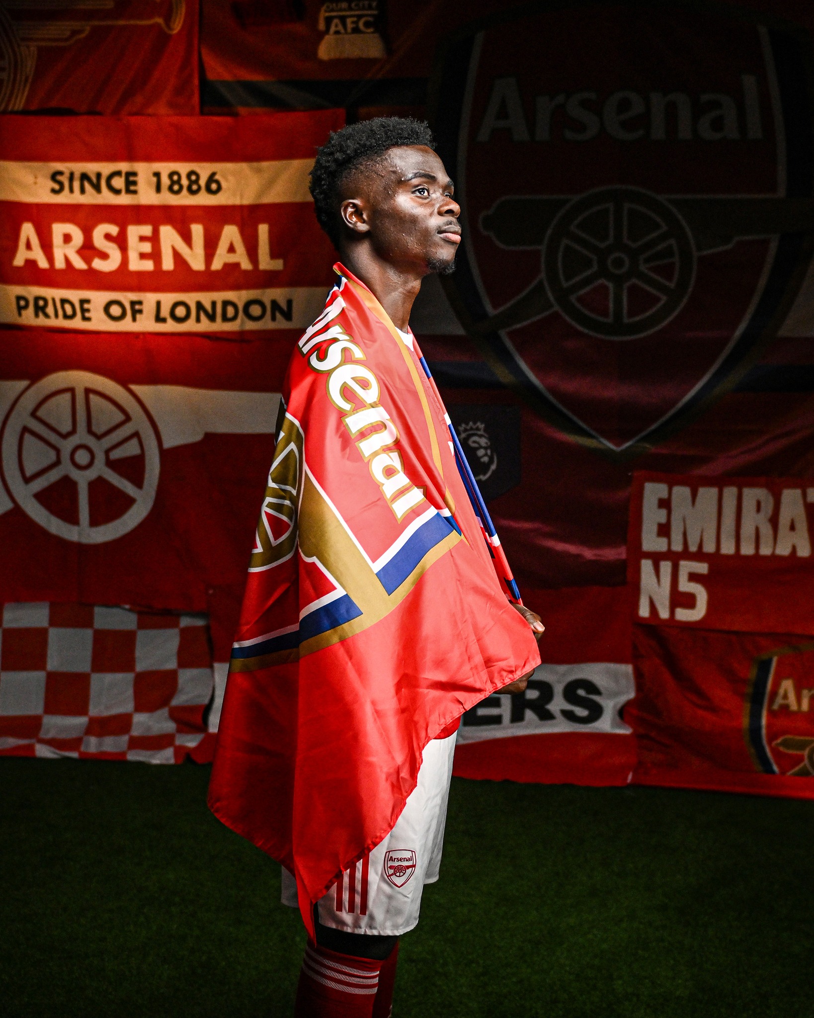 This photo of Bukayo Saka from Arsenal's media day ⭐️