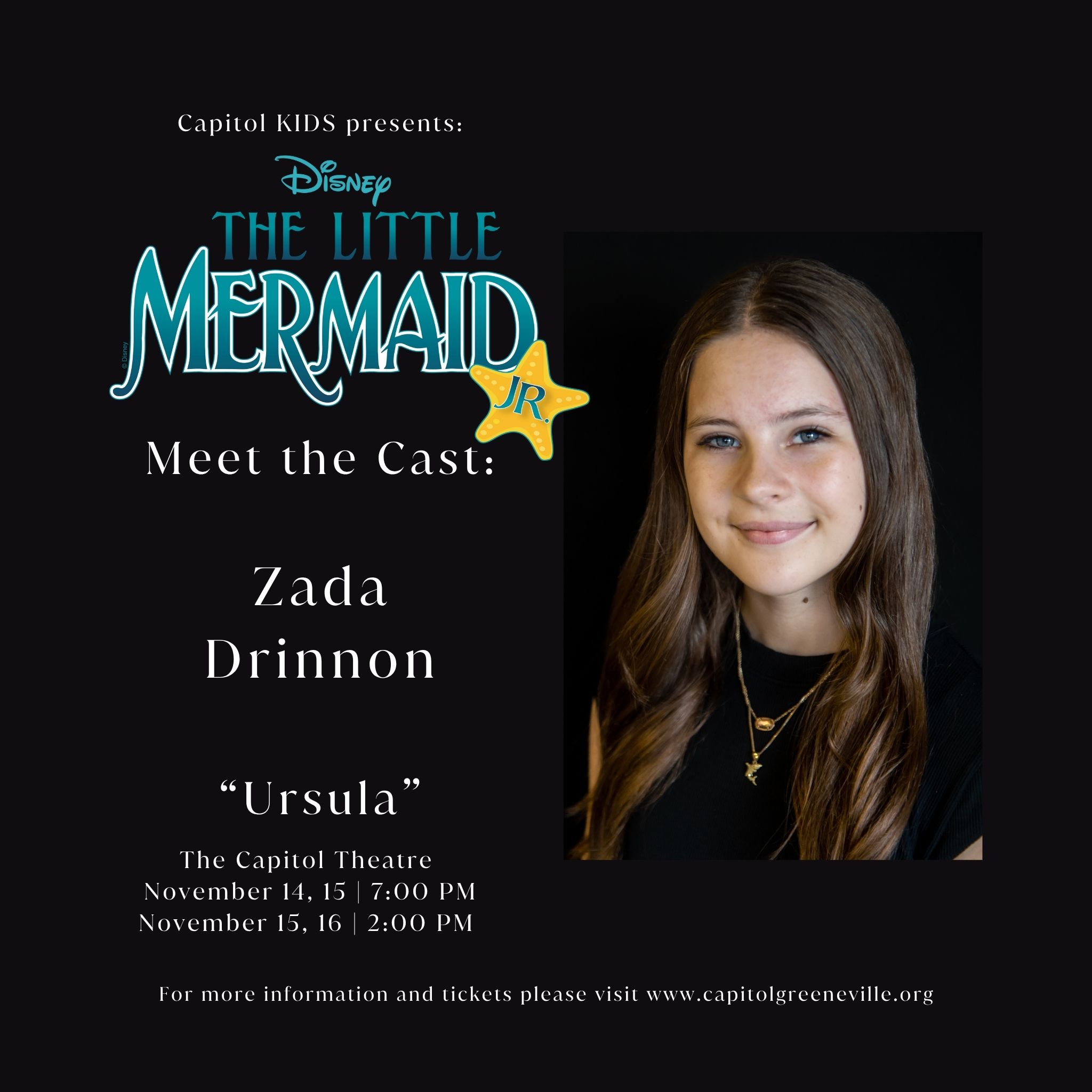 Capitol - MEET THE CAST of Disney’s The Little Mermaid Jr. It’s Opening ...