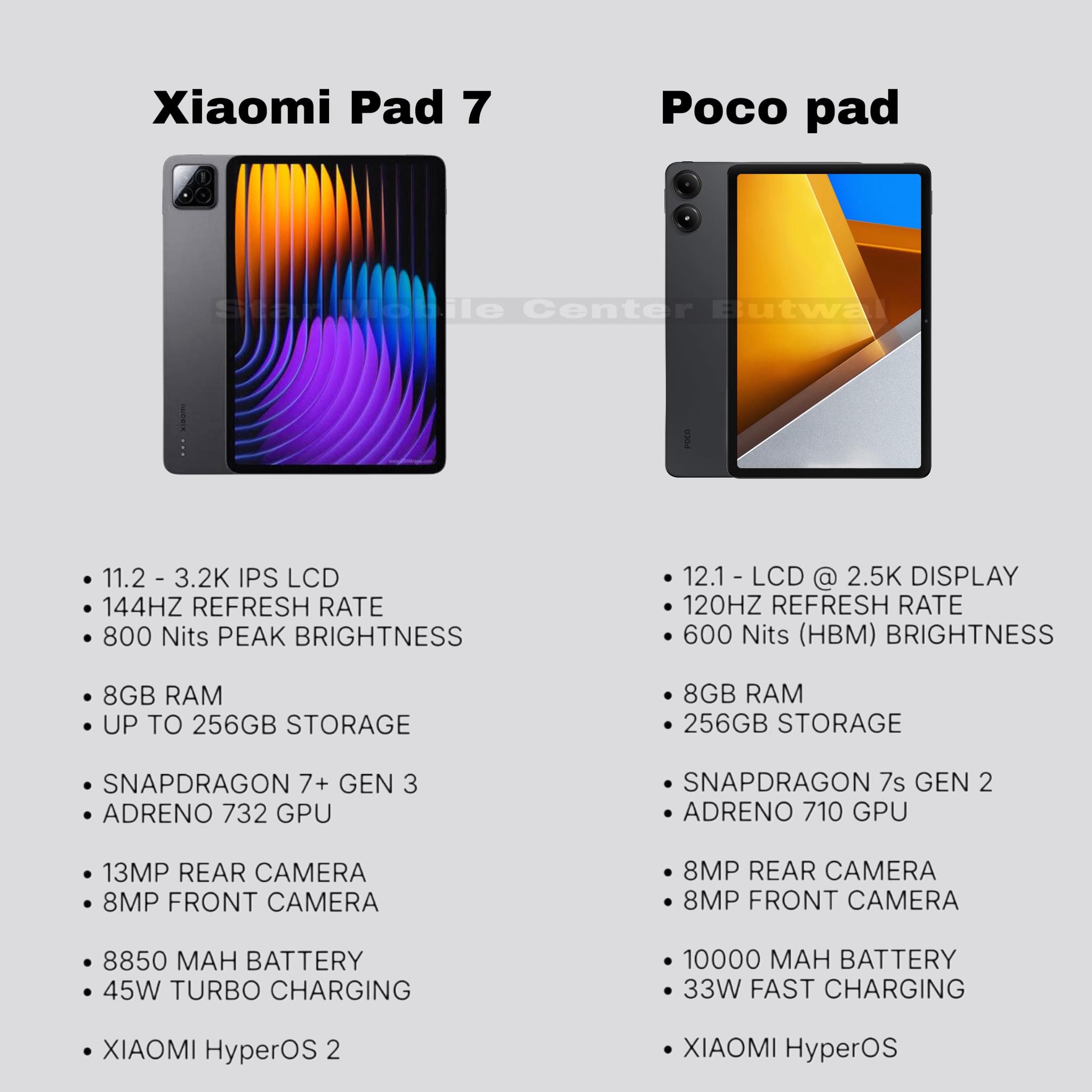 Xiaomi pad 7 vs poco pad #xiaomipad7 #pocopad