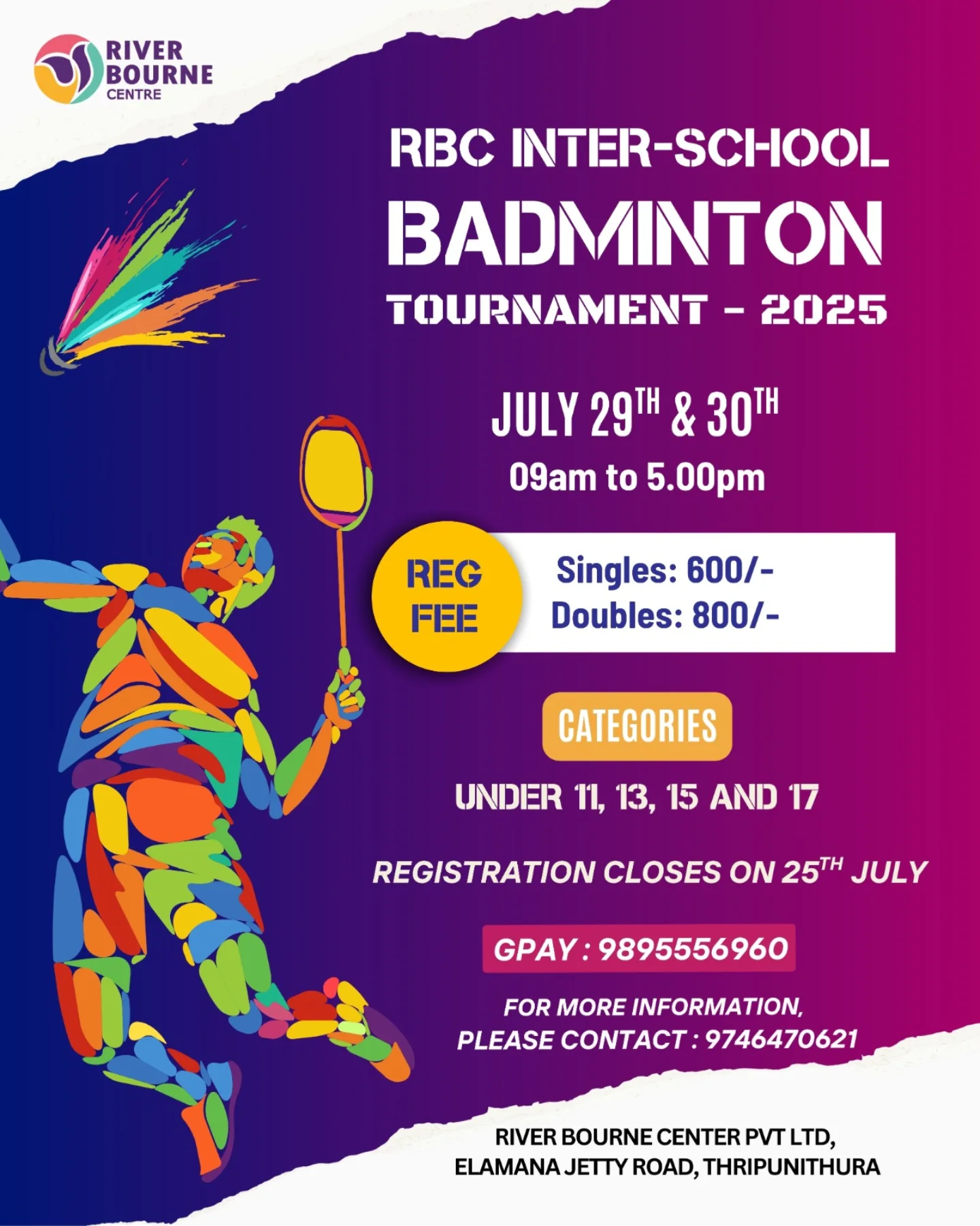 River - 🎉🏸 RBC Ever Rolling Trophy – 2025 🏸🎉 CBSE Inter-School ...