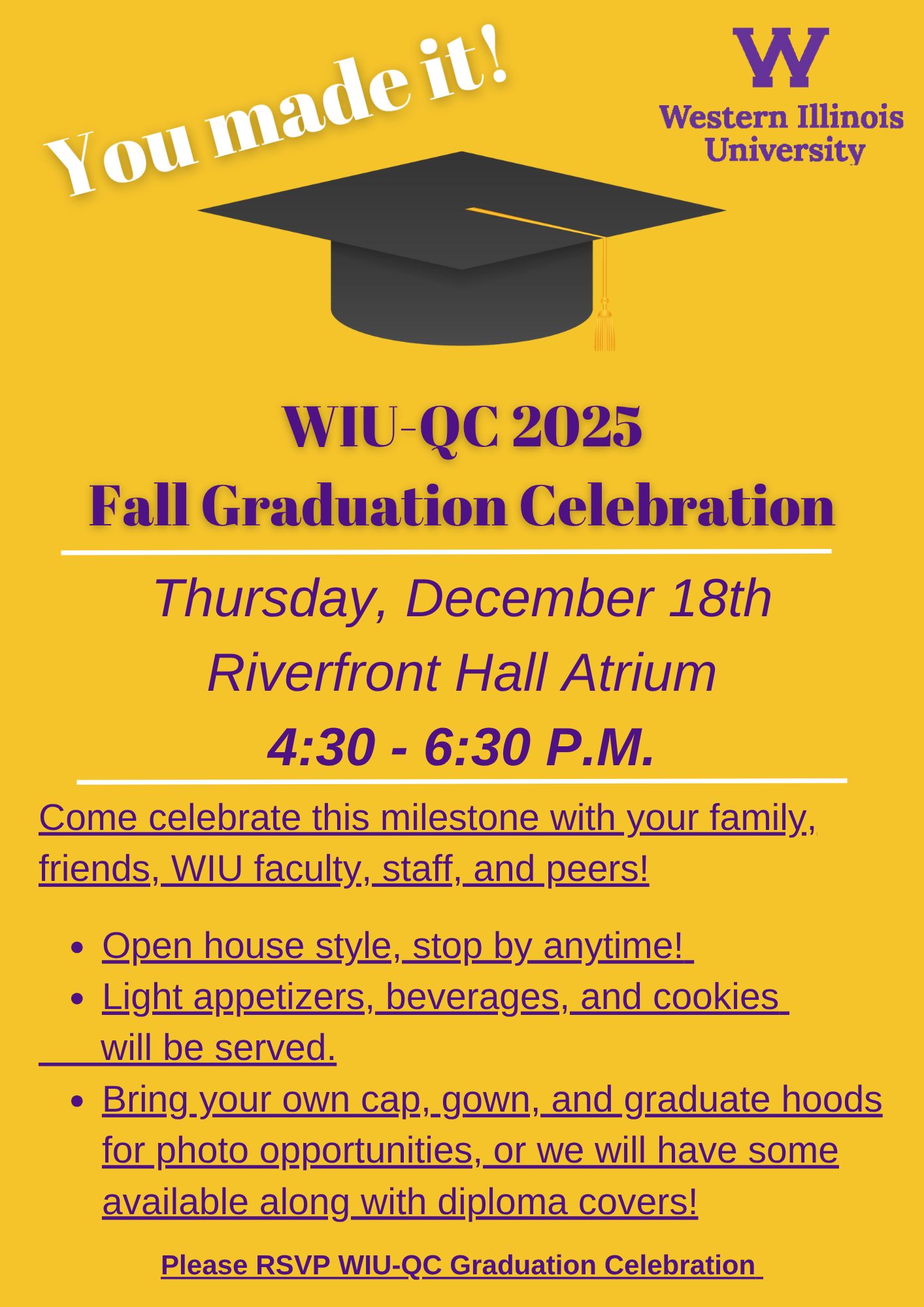 Western - 🎓 Fall 2025 Graduation Celebration! Join us Thursday, Dec. 18 ...