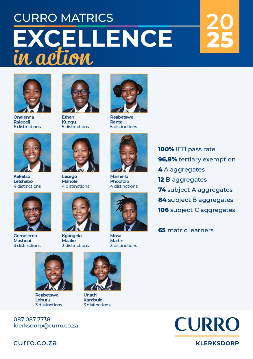 Curro - 🎉 Congratulations to the Class of 2025 💙 100% PASS RATE | 100% ...