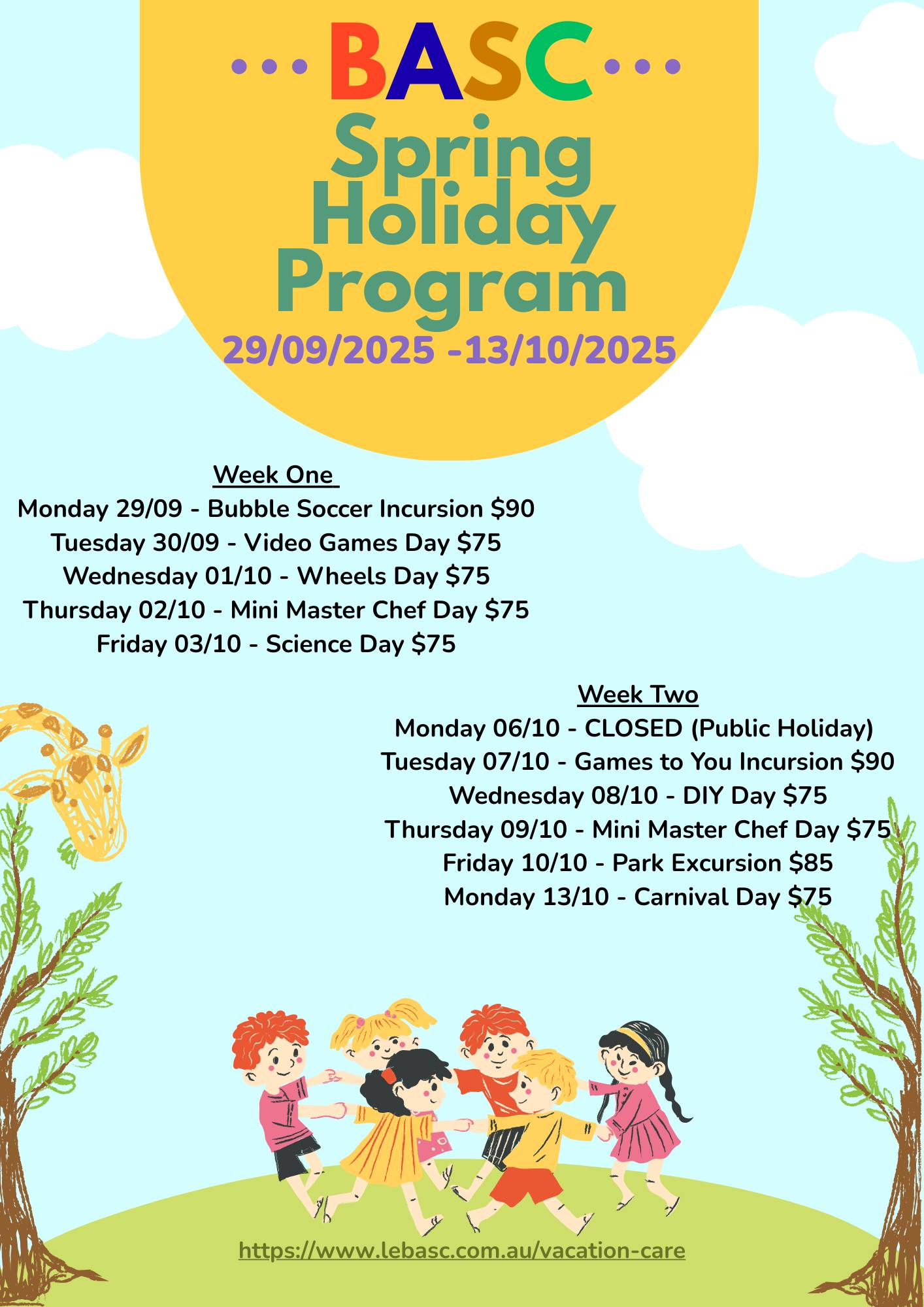 Lindfield - Dear LEPS Families, LE BASC Vacation Care - bookings are ...