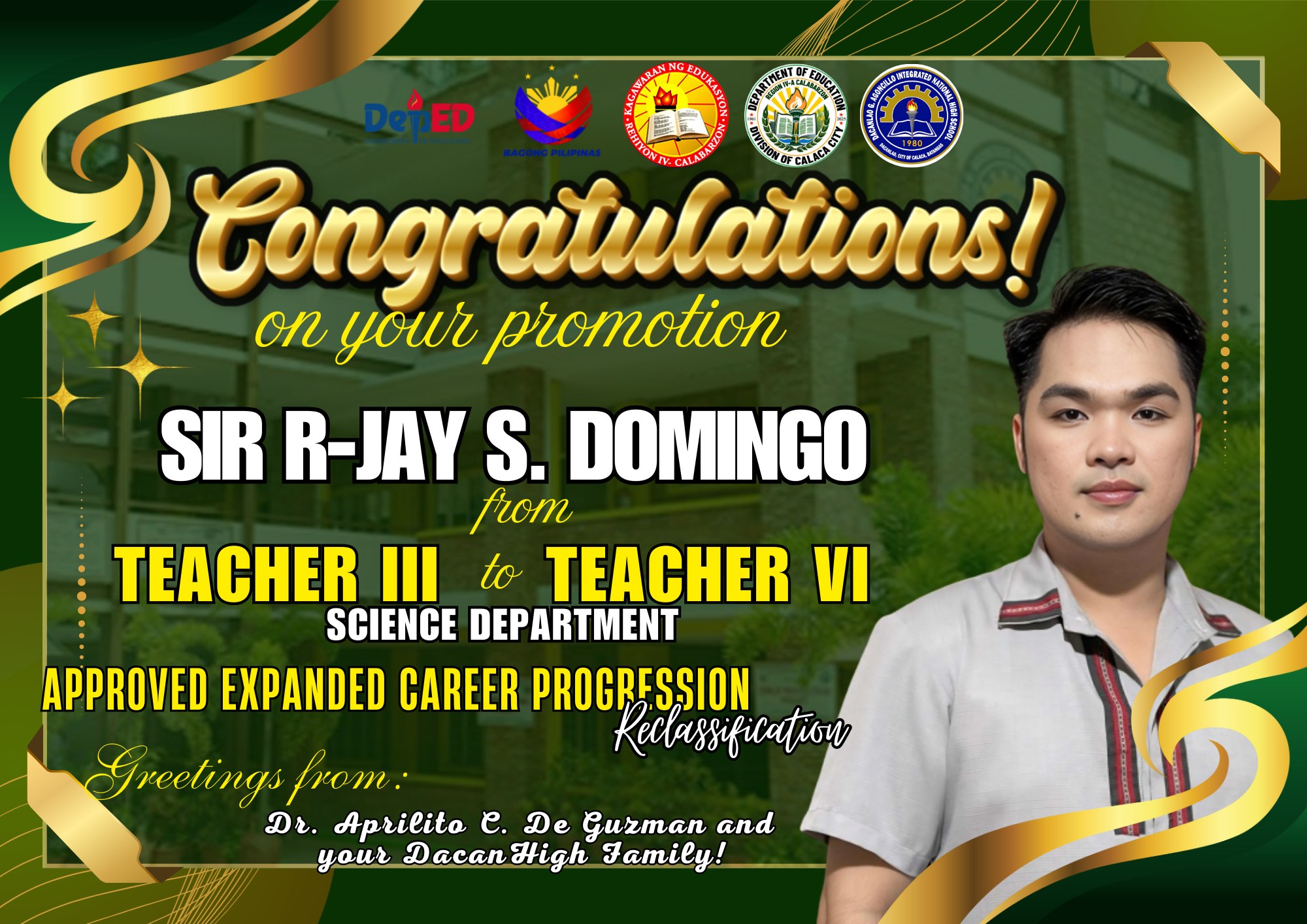 CONGRATULATIONS! 🎉👏 Dacanlao G. Agoncillo Integrated National High ...