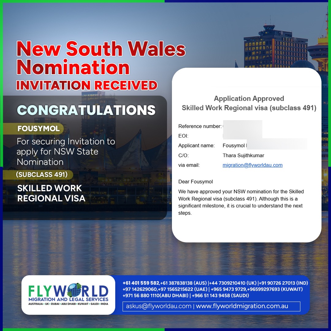 Flyworld - Congratulations our dear client on receiving an Invitation ...