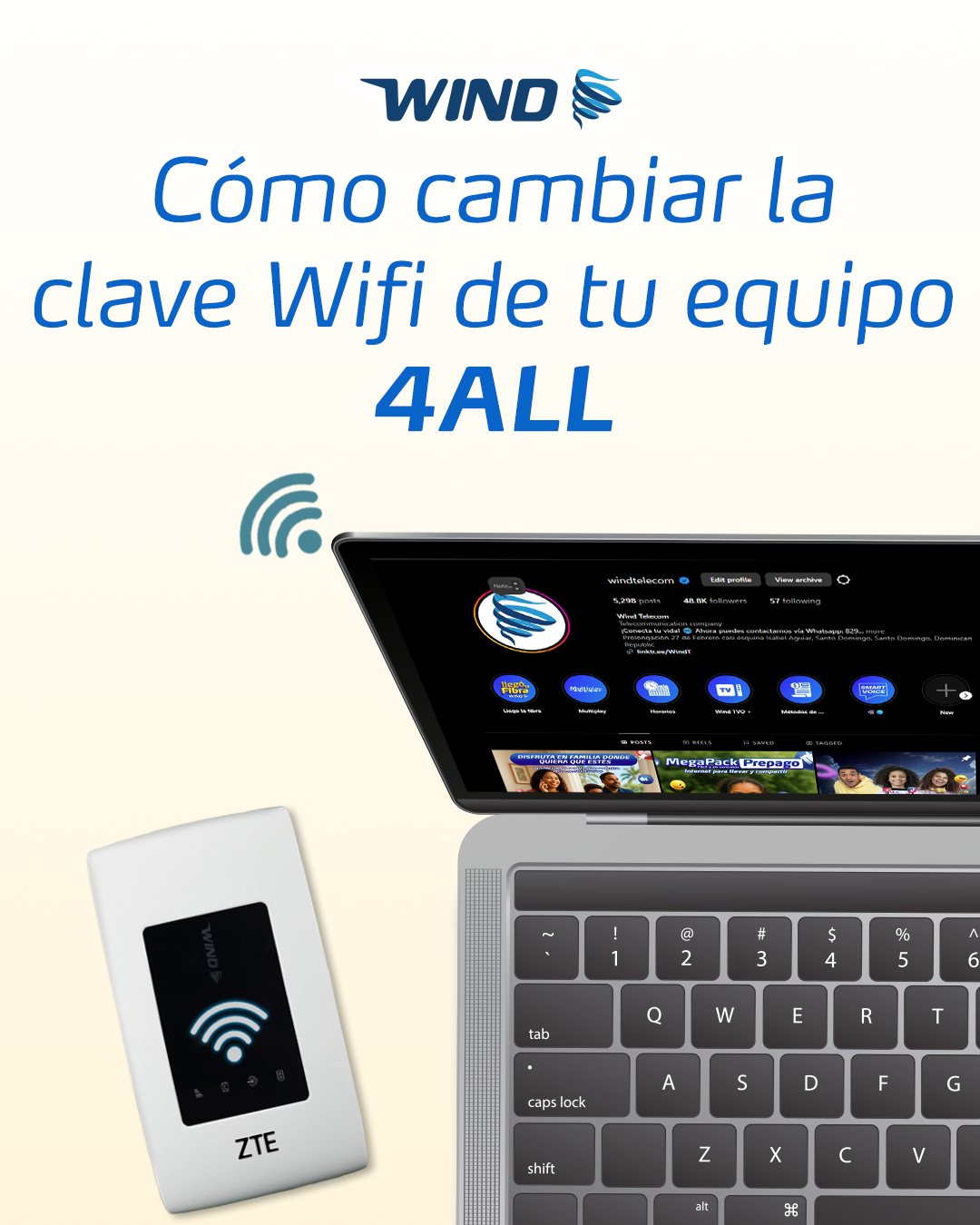 WIND telecom - 🔐 ¡Cambia tu contraseña del equipo 4ALL en... | Facebook