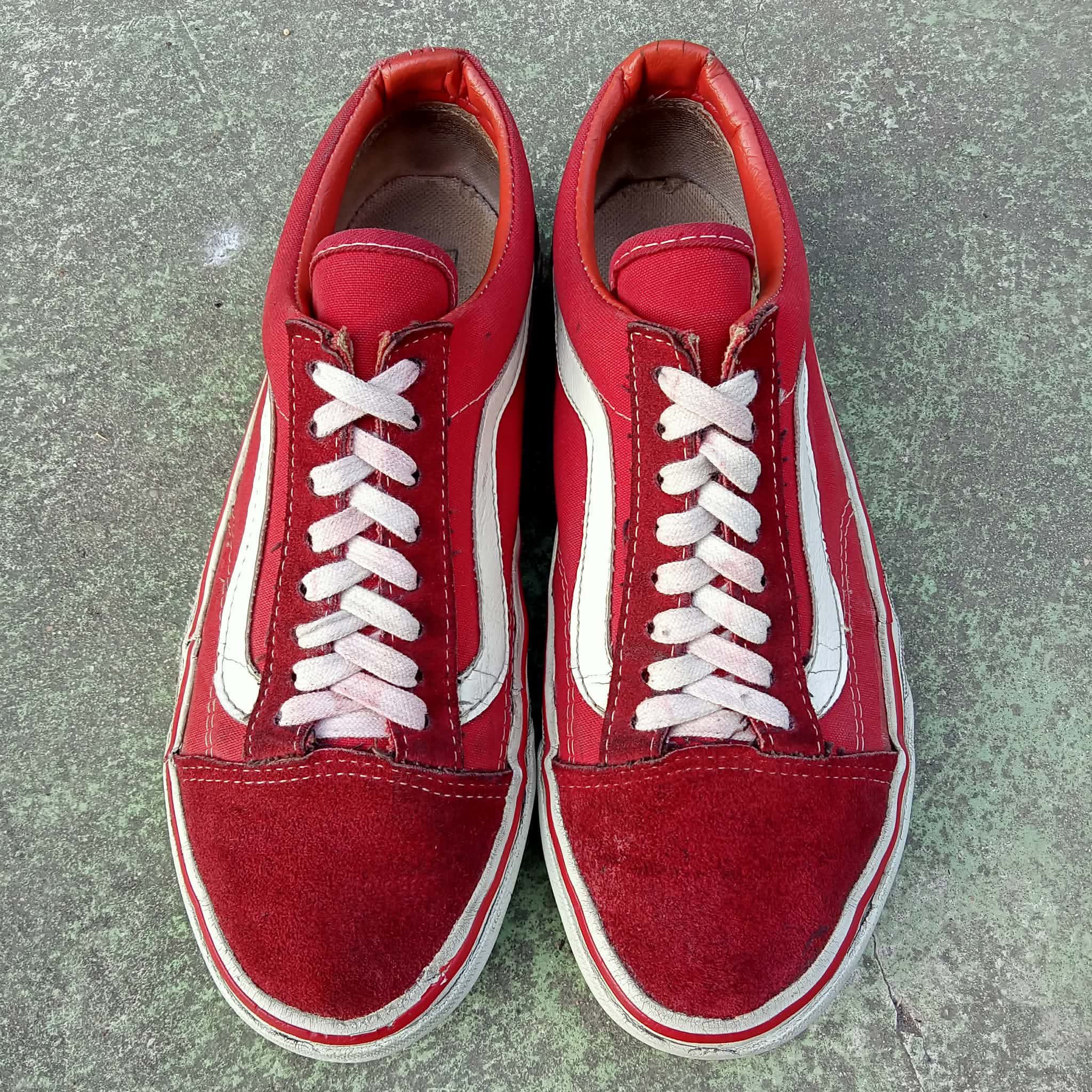 Vans Oldskool #Style36 “Made ln USA 1990s”?? Red Suede/Canzas 