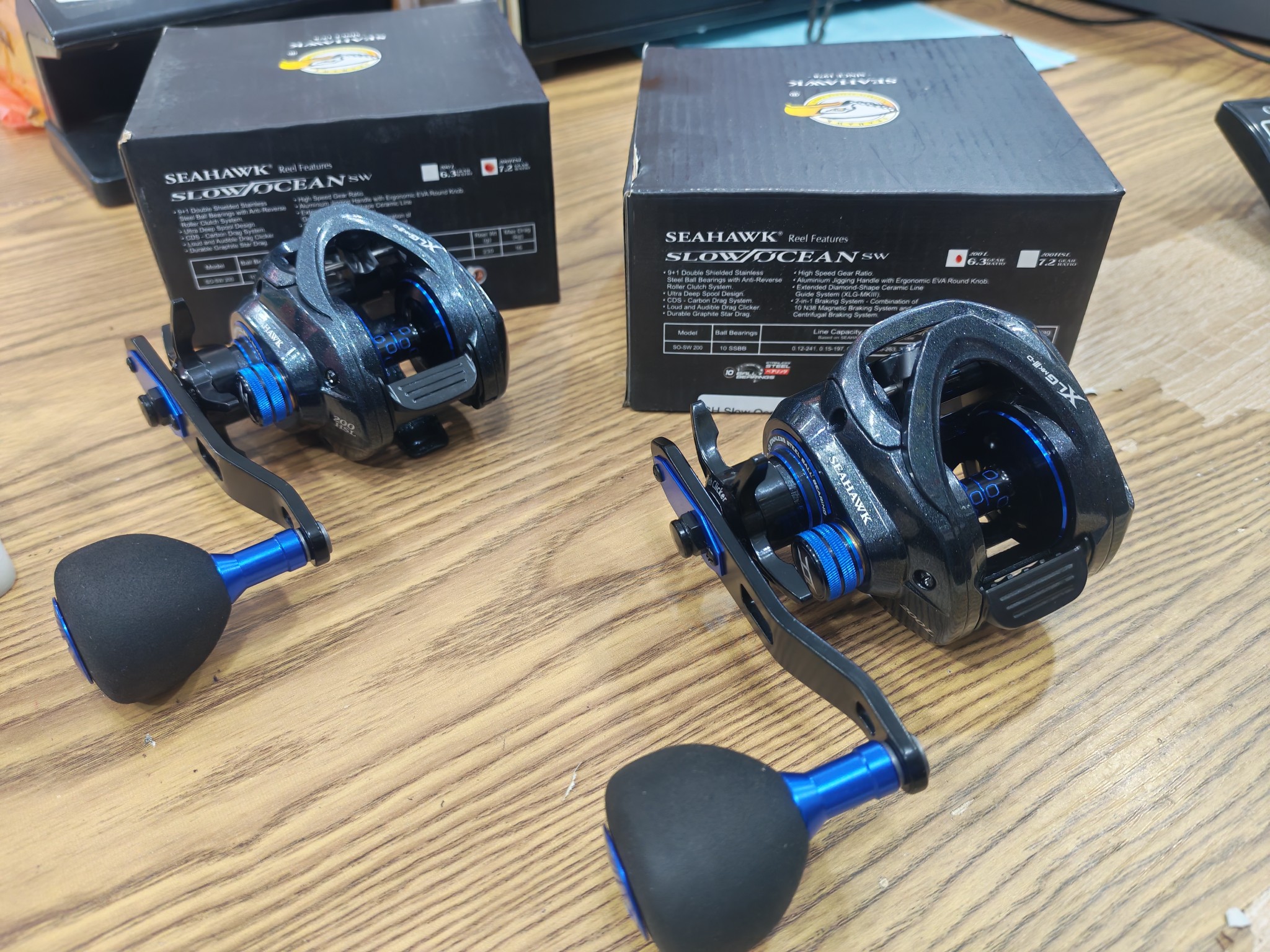 behind the seat tackle box 3-in-1 Car Fishing clamps 17.5 Length Fishing Reel Combo Ugly Size:1/2oz 5pcs