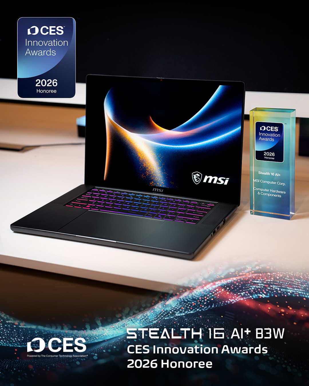 MSI Gaming - Der Stealth 16 AI+ B3W wurde mit dem CES... | Facebook