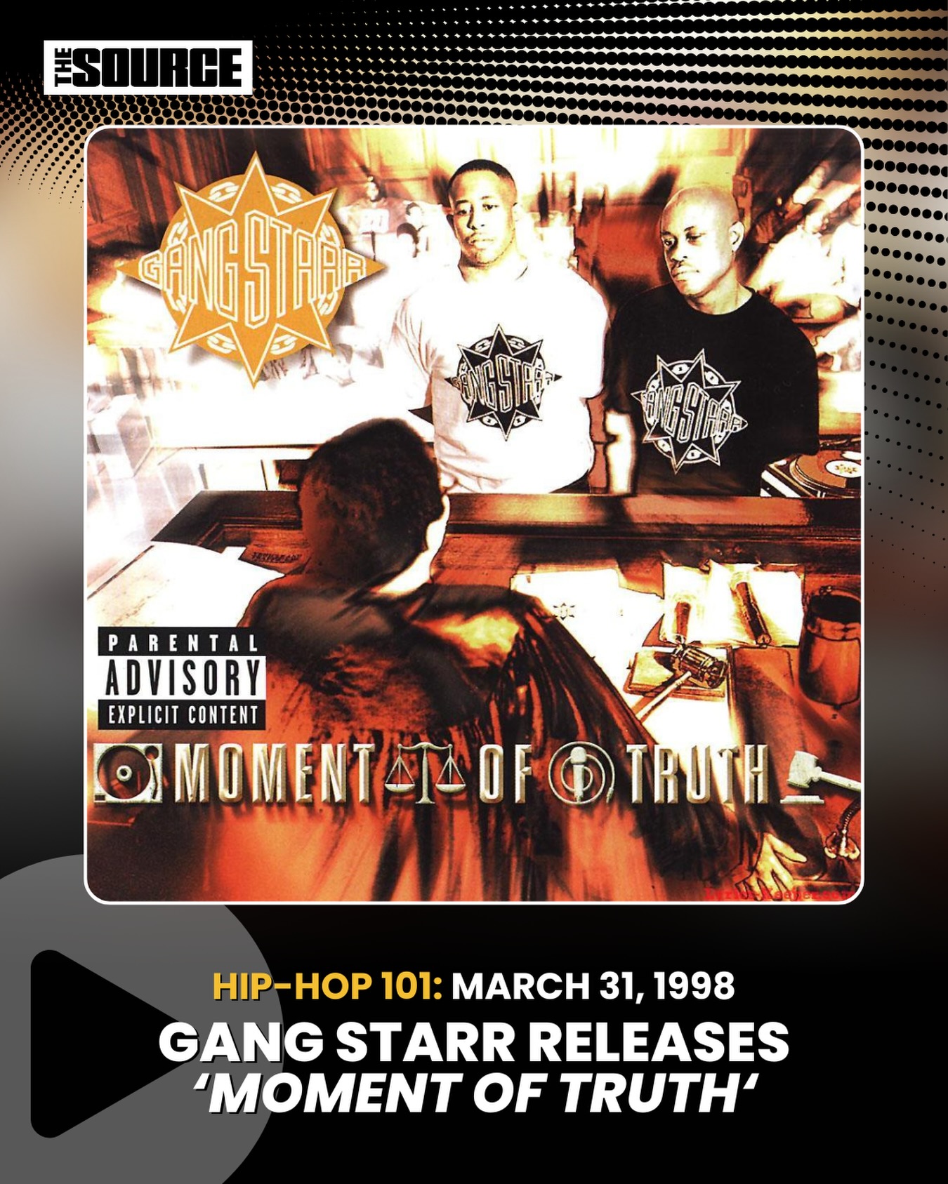 March 31, 1998—Gang Starr delivered 'Moment of Truth'—a defining