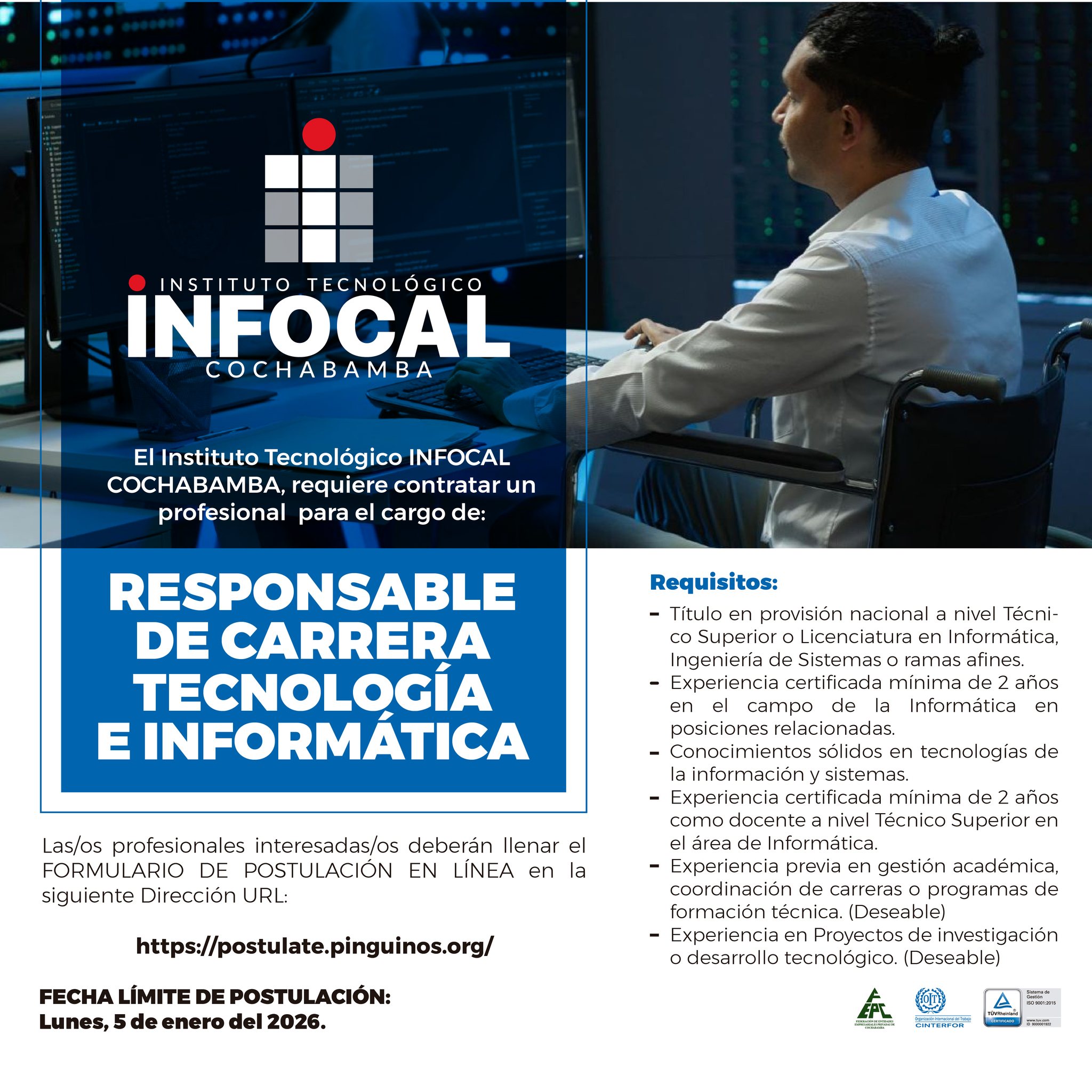 El Instituto Tecnológico... - Infocal Cochabamba Oficial | Facebook