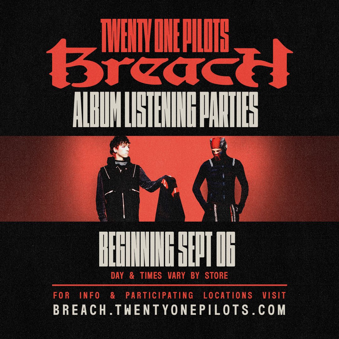 We're having an early listening party for twenty one pilots' new