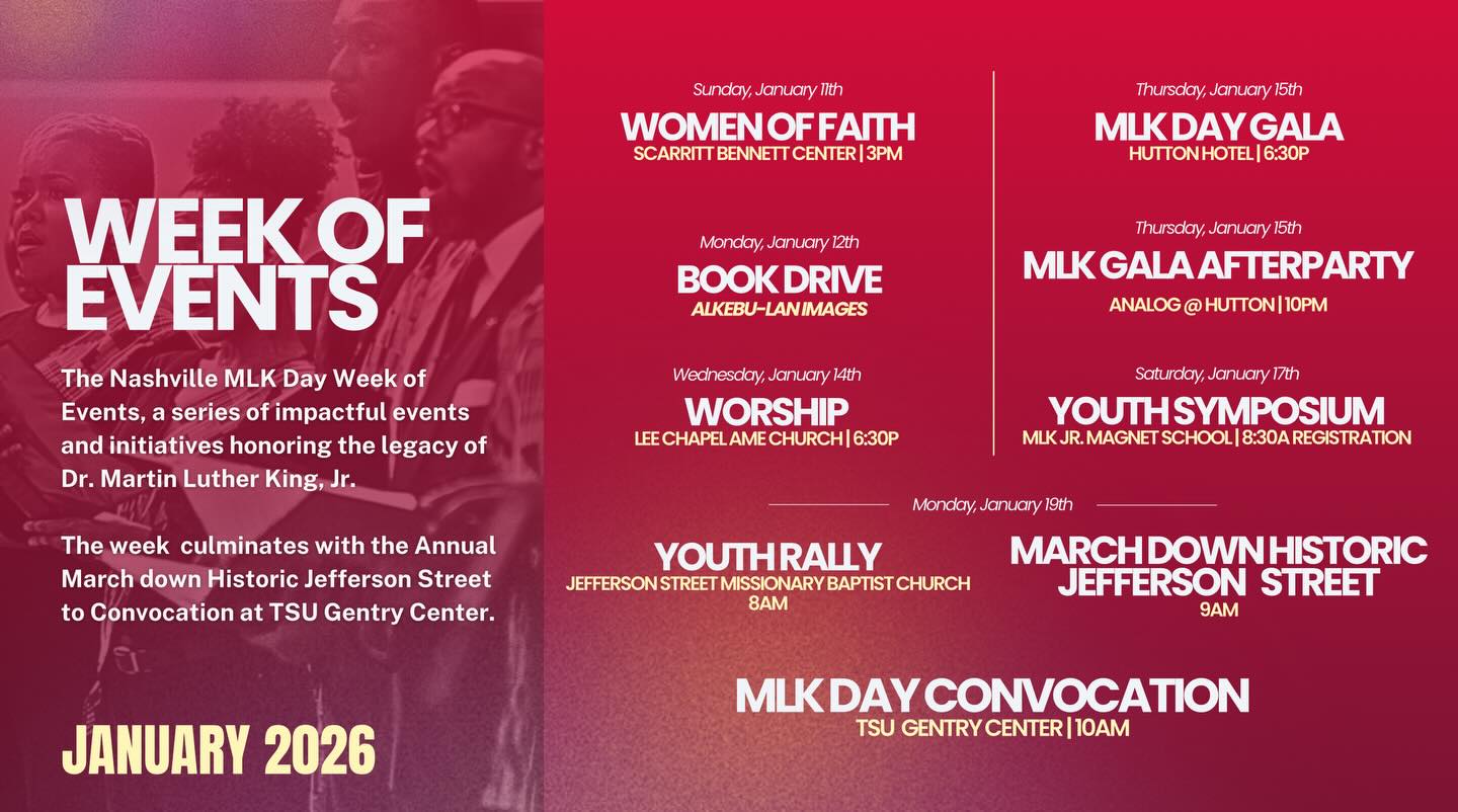 Nashville - 2026 MLK WEEK OF EVENTS Legacy in Action: Continuing the ...
