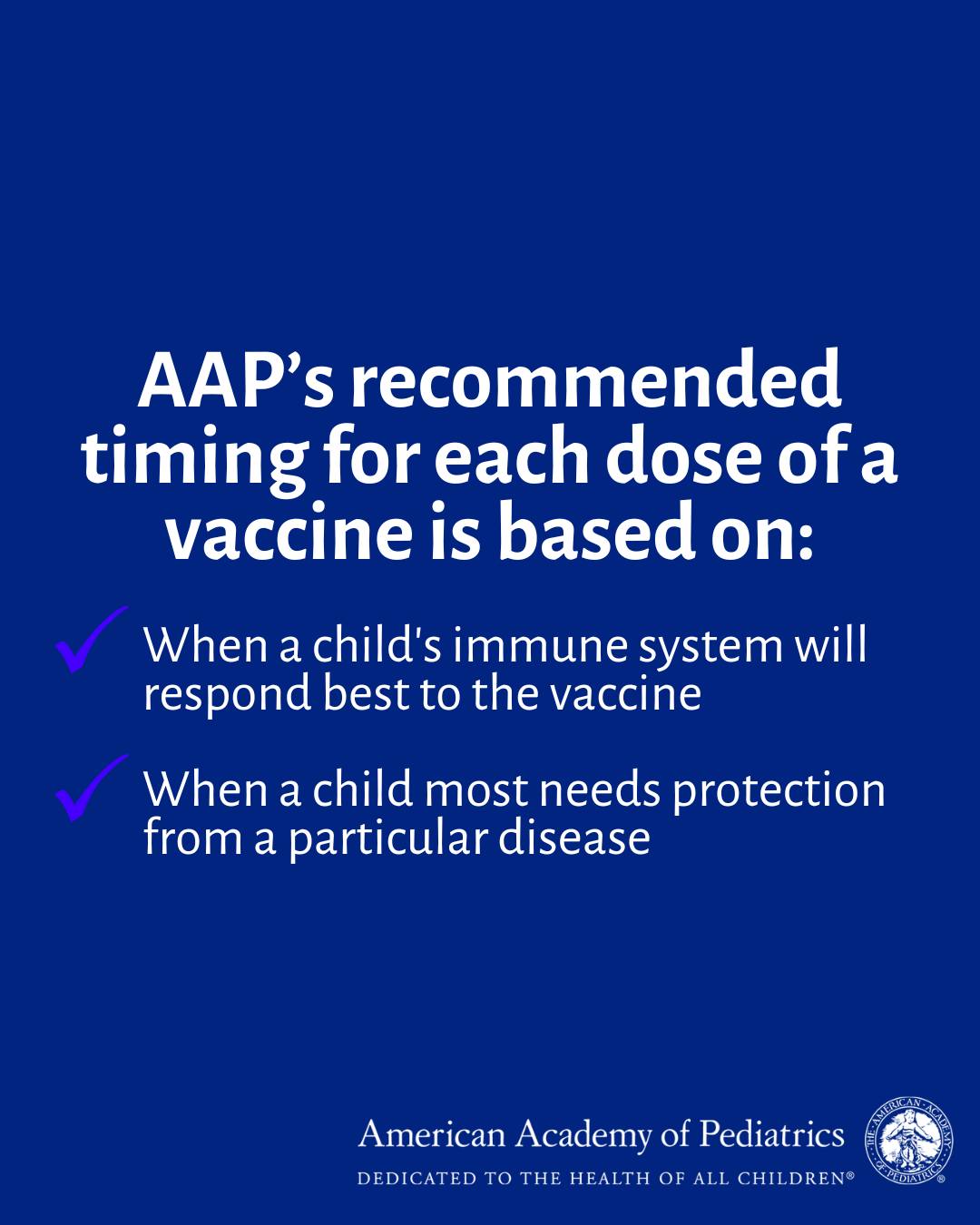 The AAP’s recommended... - American Academy of Pediatrics | Facebook