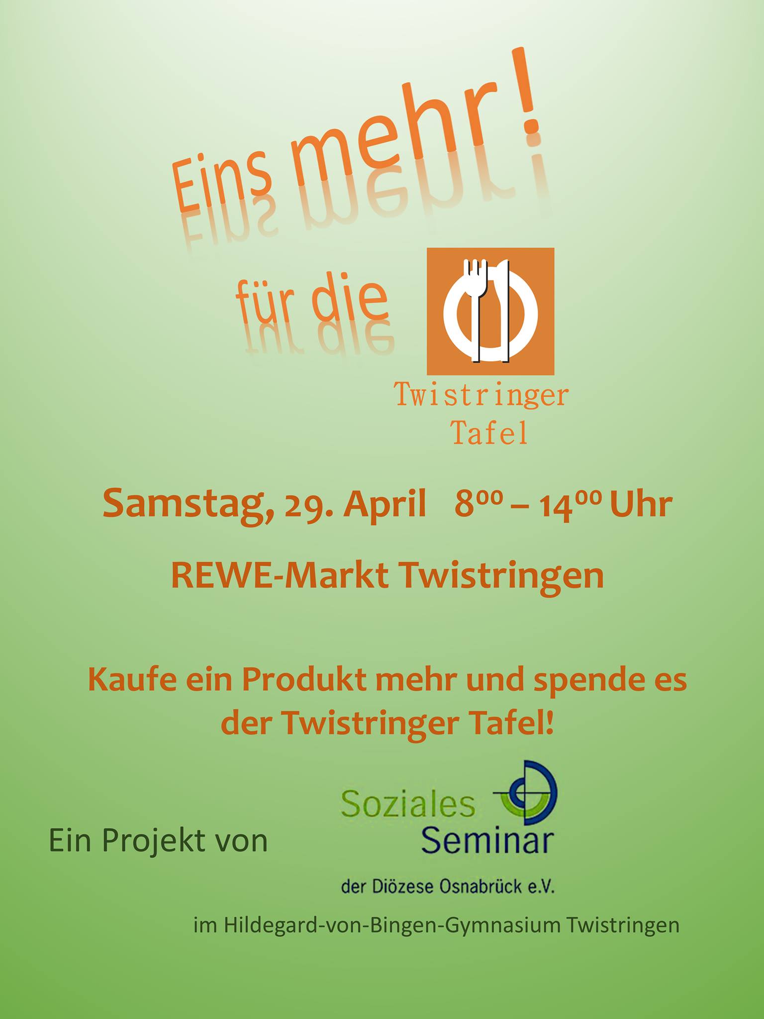 Eins Mehr Fur Die Tafel Das Soziale Katholische Jugend