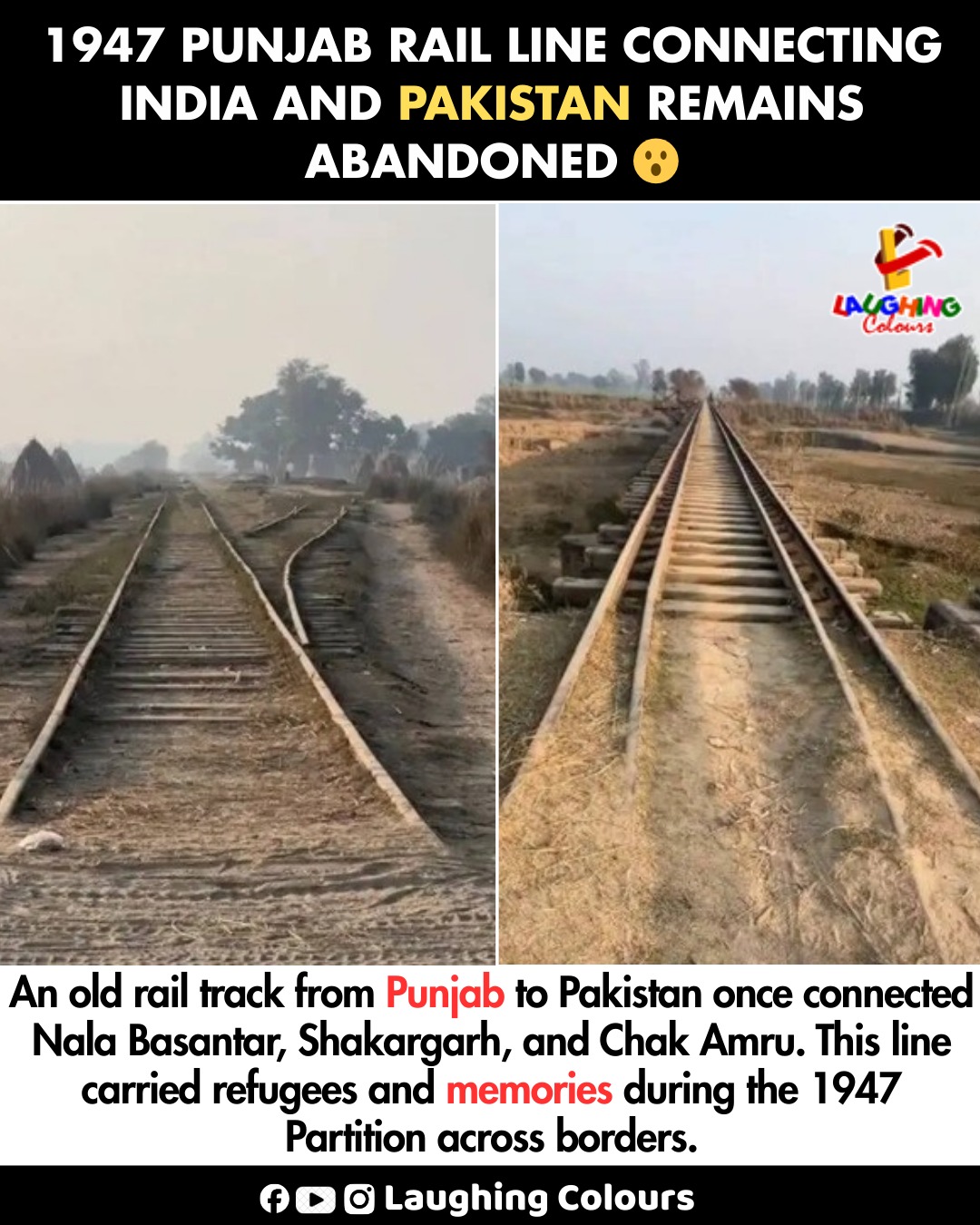 Laughing - Abandoned Punjab Pakistan rail line 🚂 #Punjab #IndiaPakistan ...