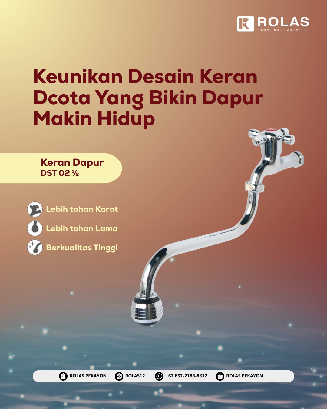Rolas - Bosan dengan keran biasa? Keran Dcota hadir dengan desain unik ...