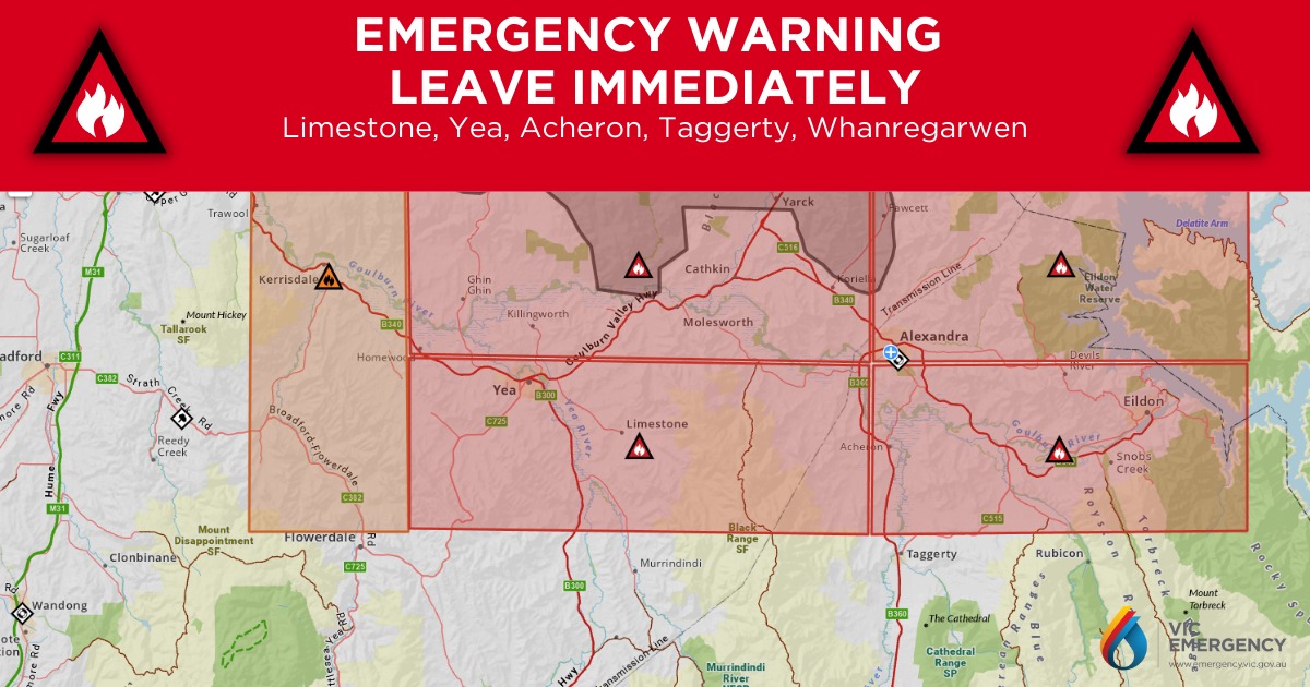 EMERGENCY WARNING -... - CFA (Country Fire Authority) | Facebook