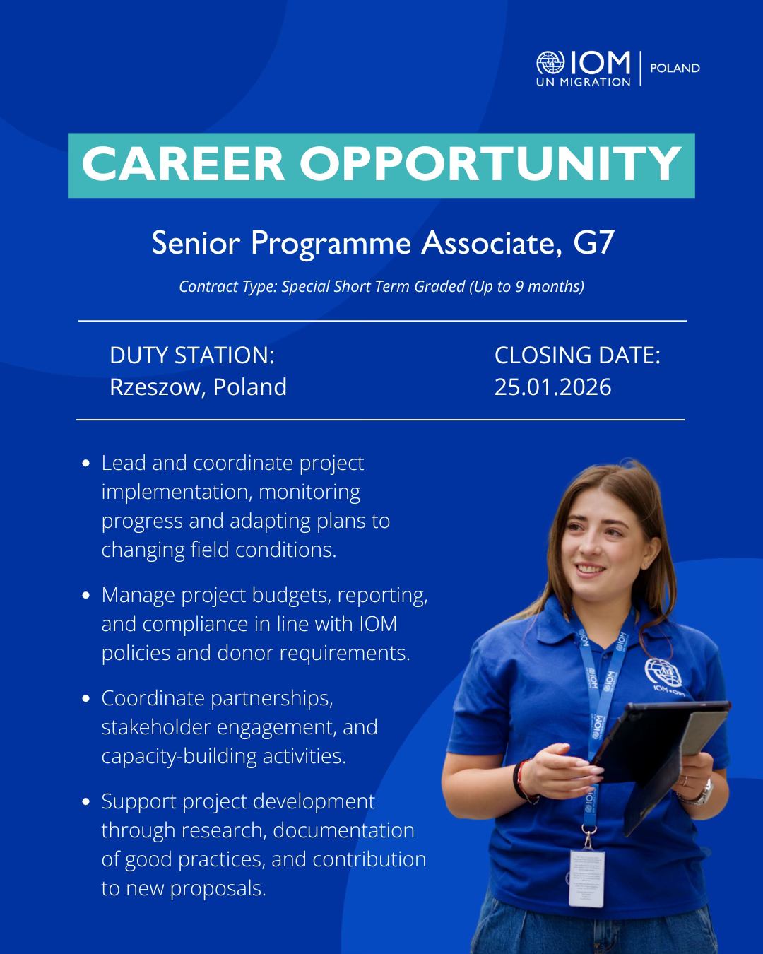 IOM Poland - 📢 We’re hiring: Senior Programme Associate... | Facebook