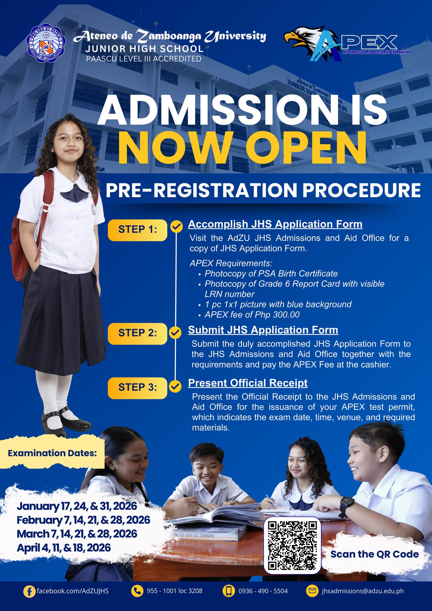 Ateneo - EYES HERE | AdZU JHS ADMISSION FOR SY 2026–2027 IS NOW OPEN ...