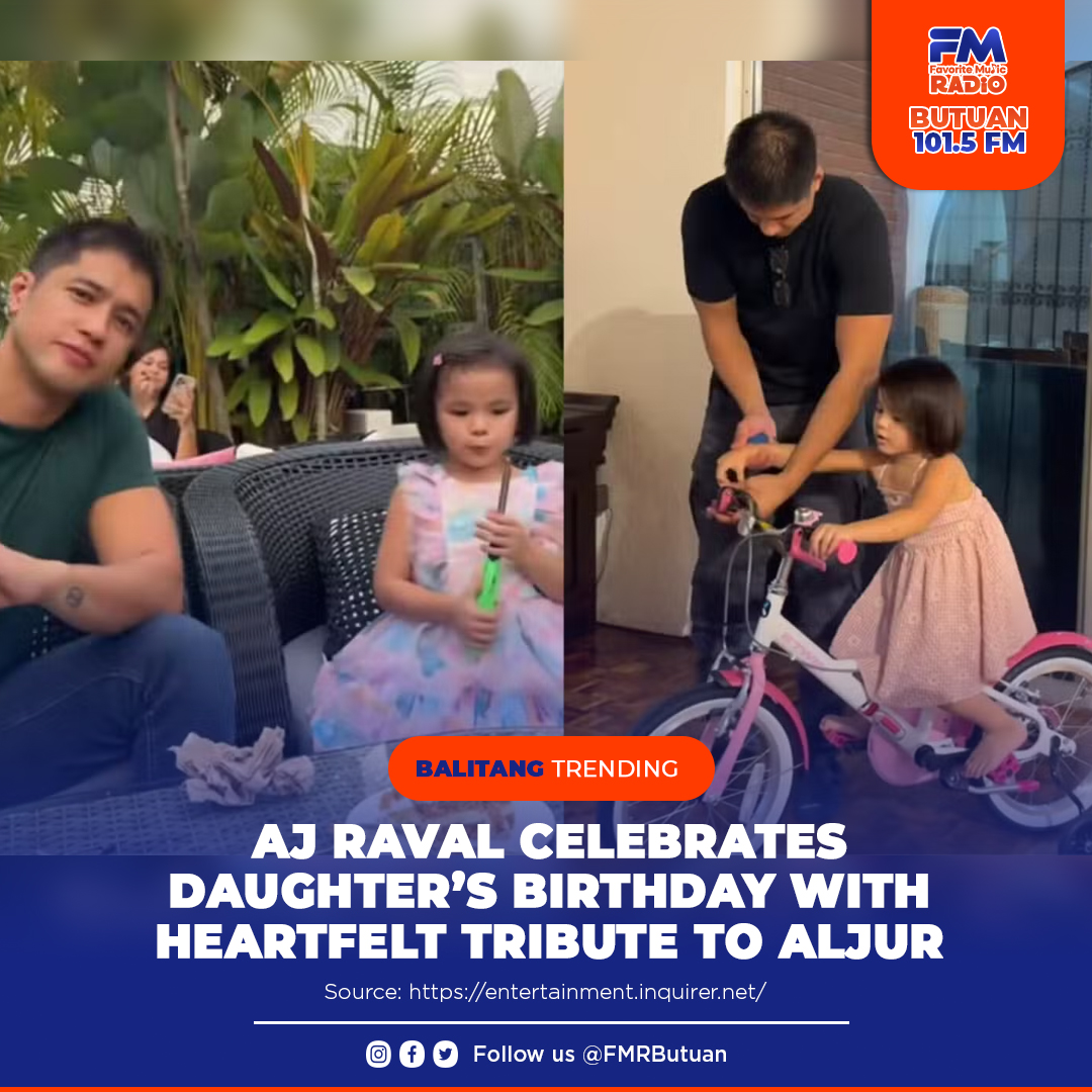 101.5 - 𝐓𝐑𝐄𝐍𝐃𝐈𝐍𝐆 𝐍𝐄𝐖𝐒: 𝐀𝐉 𝐑𝐚𝐯𝐚𝐥 𝐜𝐞𝐥𝐞𝐛𝐫𝐚𝐭𝐞𝐬 𝐝𝐚𝐮𝐠𝐡𝐭𝐞𝐫’𝐬 𝐛𝐢𝐫𝐭𝐡𝐝𝐚𝐲 𝐰𝐢𝐭𝐡 ...