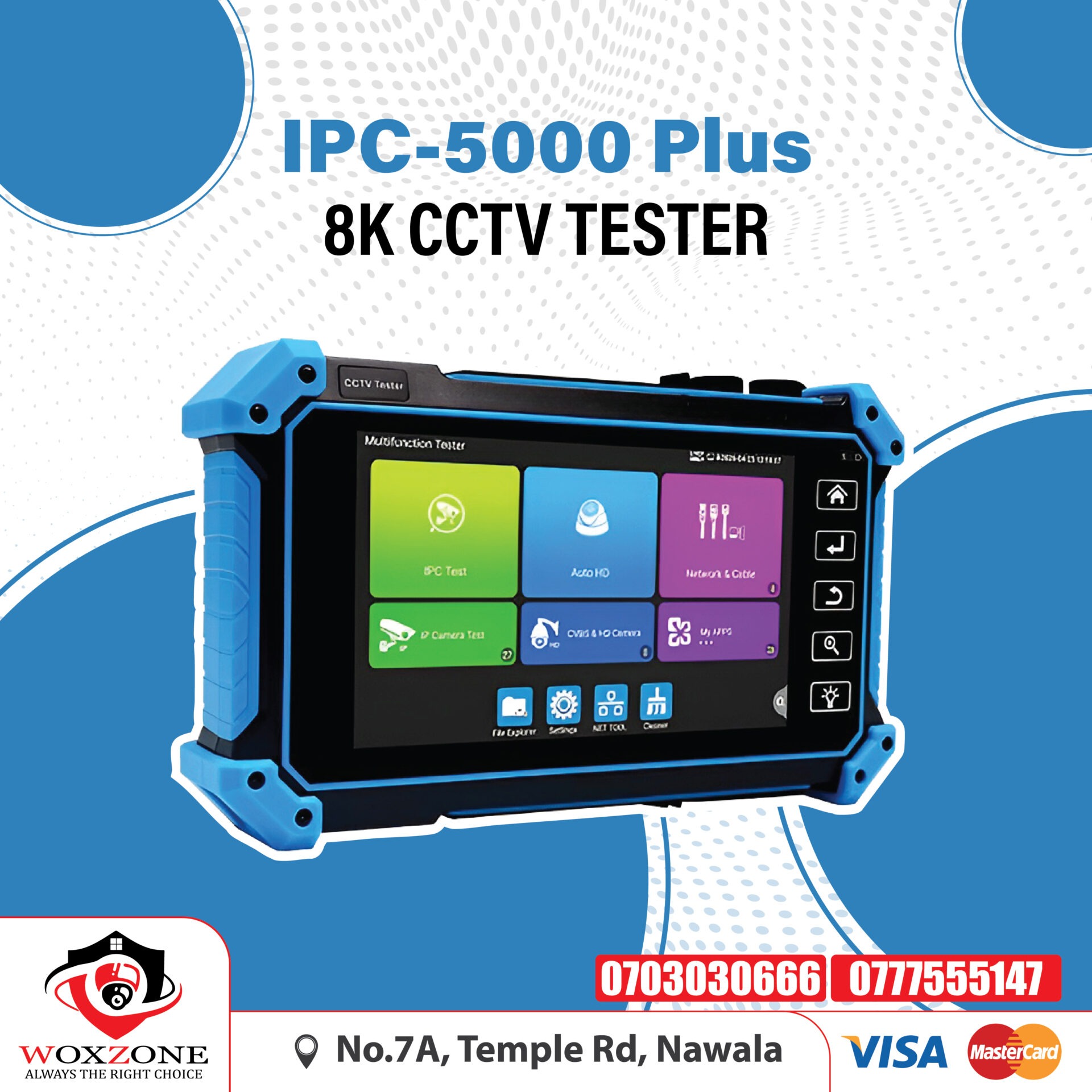 Testeur De Caméra IPC-9800 Série 8K - Écran Tactile 7" - Pour CCTV HDMI VGA UTP - Neuf