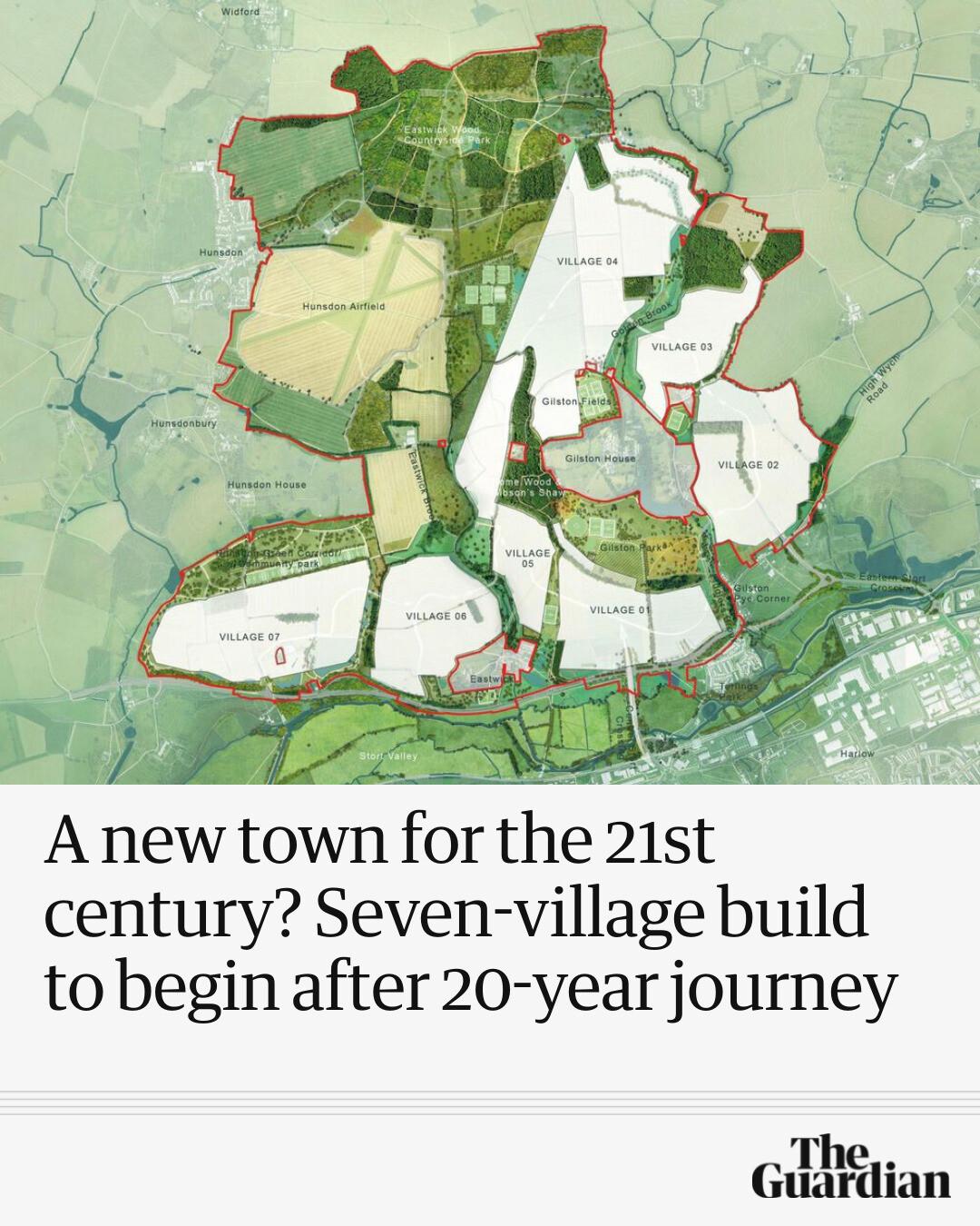 The Guardian - Gilston in east Hertfordshire will be transformed into a ...
