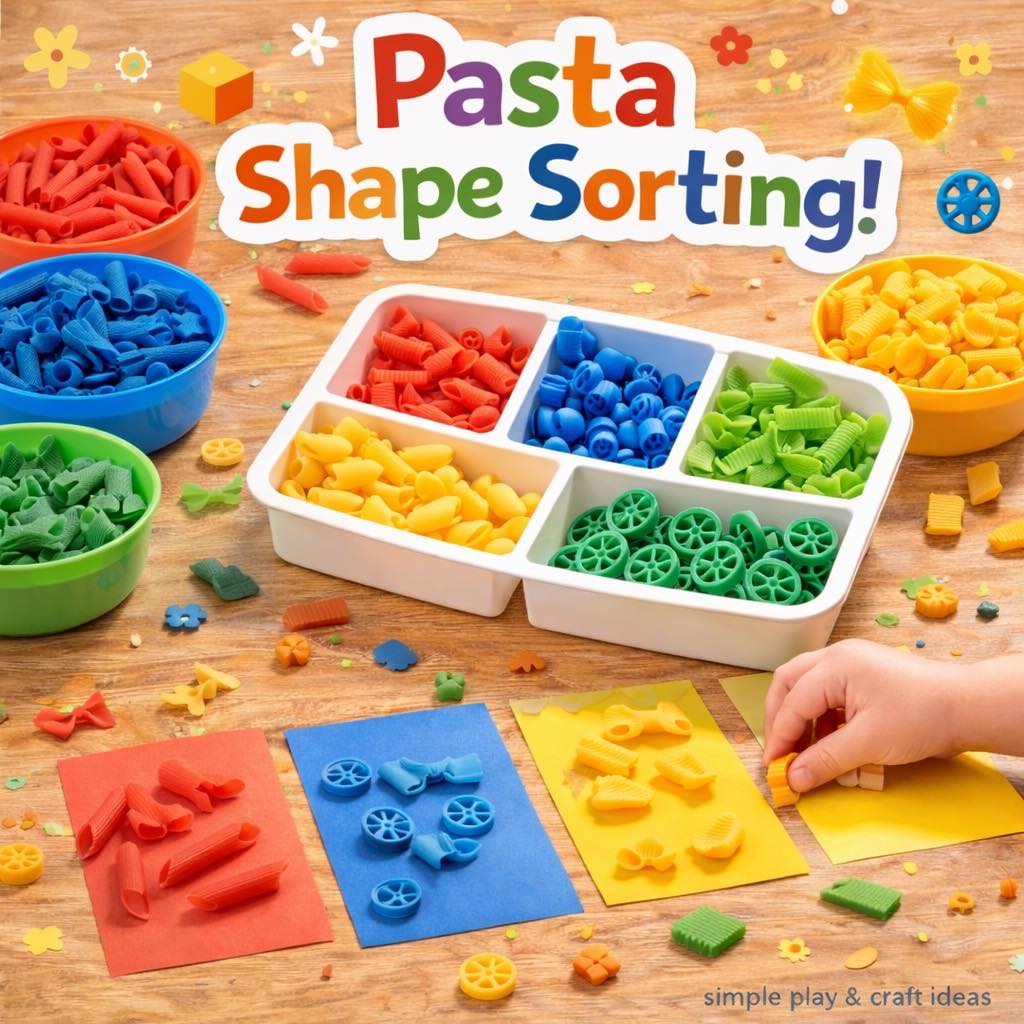 🍝🌈 Pasta Shape Sorting 🌈🍝... - Simple play & craft ideas | Facebook
