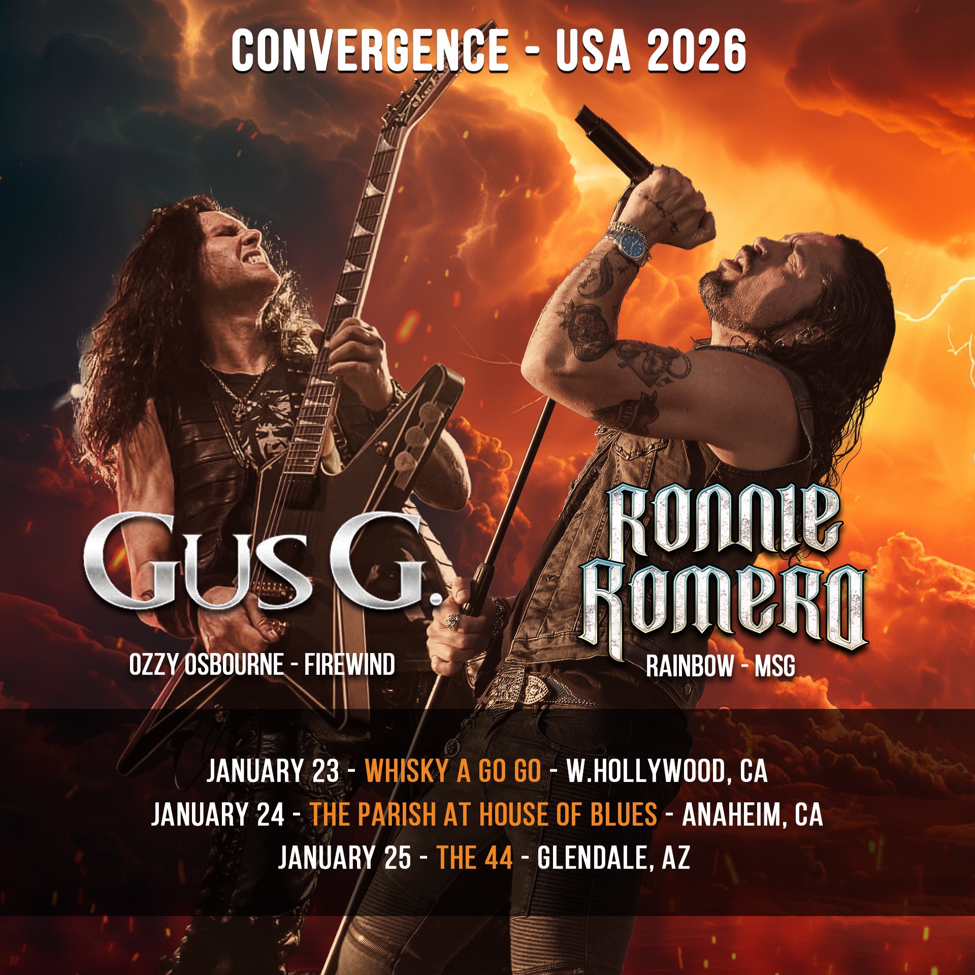 Gus G, Ronnie Romero, Dimitry & Laurent, Karim K, Dead Man's Hand, A ...