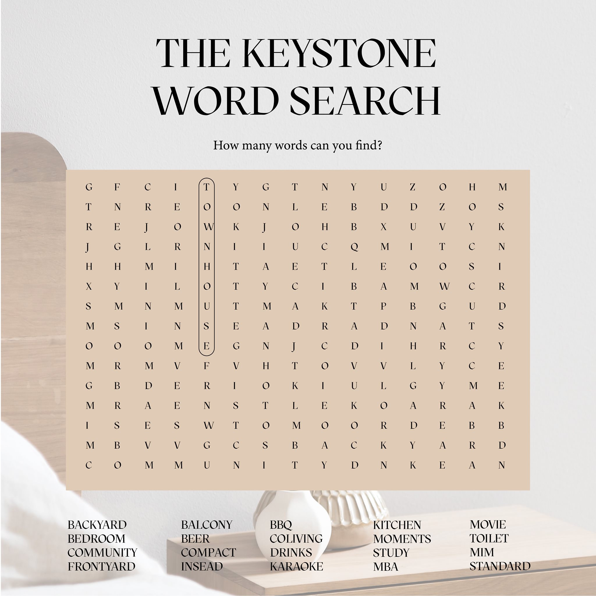 Let's play word search!... - The Keystone by Homestead