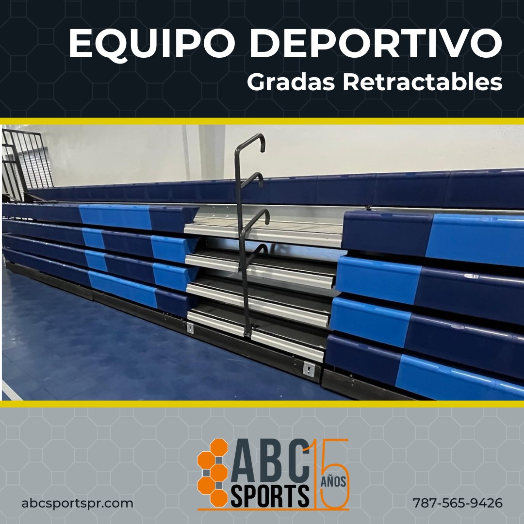 ABC - Nuestras gradas retractables están respaldadas con: ️ 5 años de ...