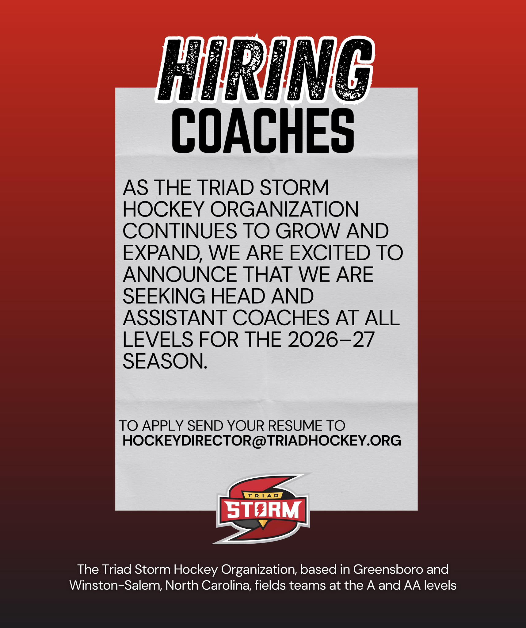 Triad - Triad Storm is hiring head & assistant coaches for the 2026–27 ...