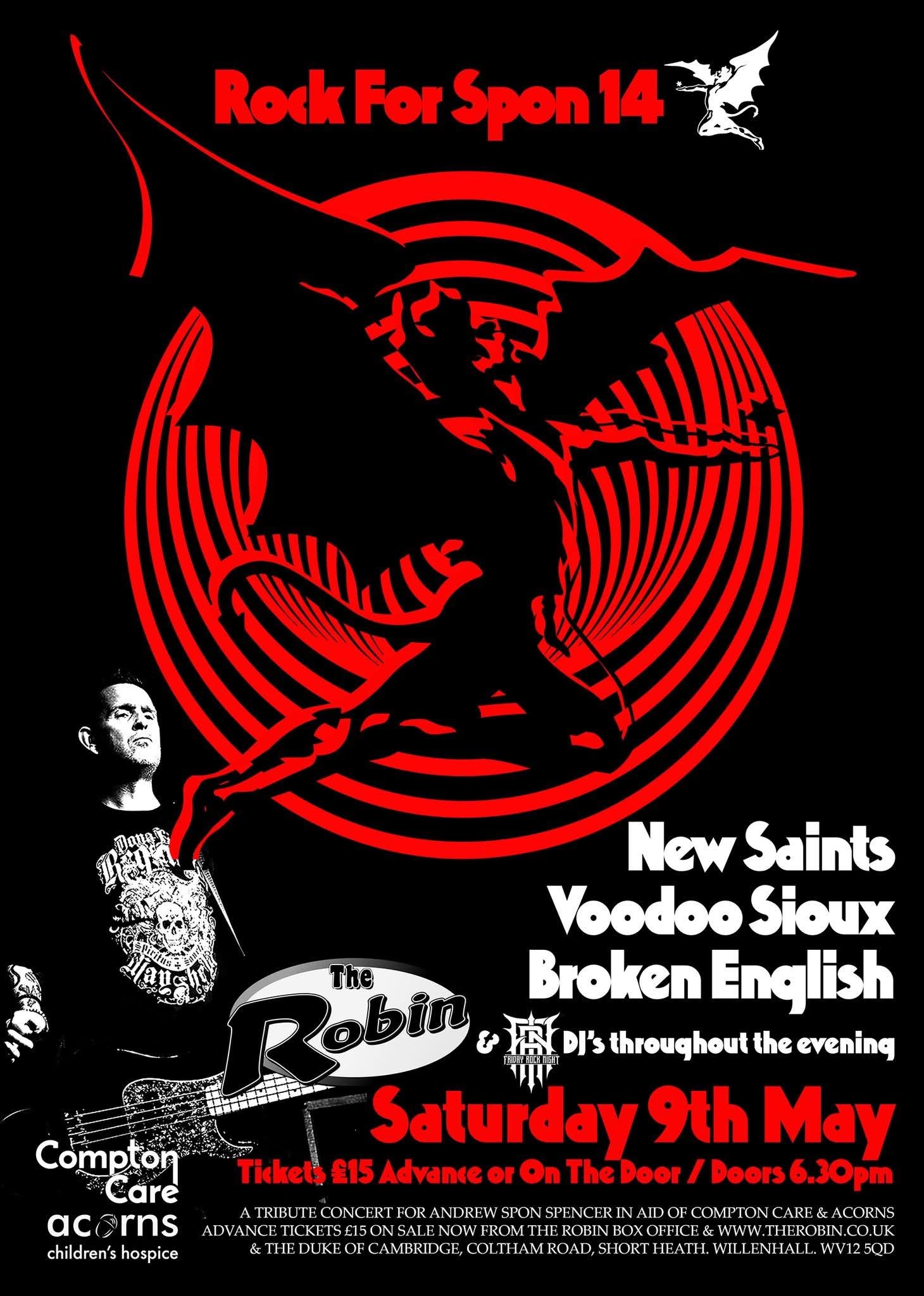 The Robin - 🚨 NEW SHOW ALERT 🚨 Once again we Rock for Spon on Saturday ...