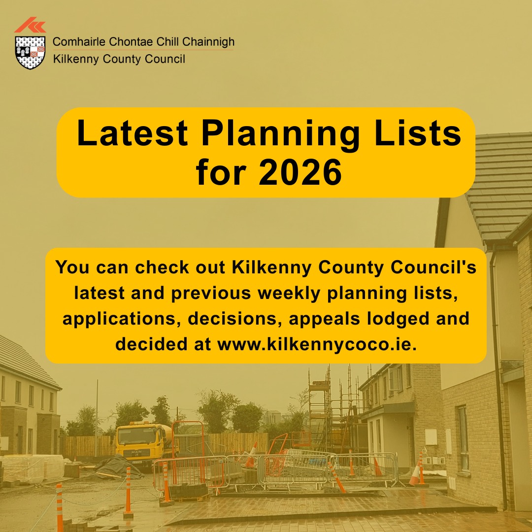 Weekly Planning Lists Week 6,... - Kilkenny County Council | Facebook