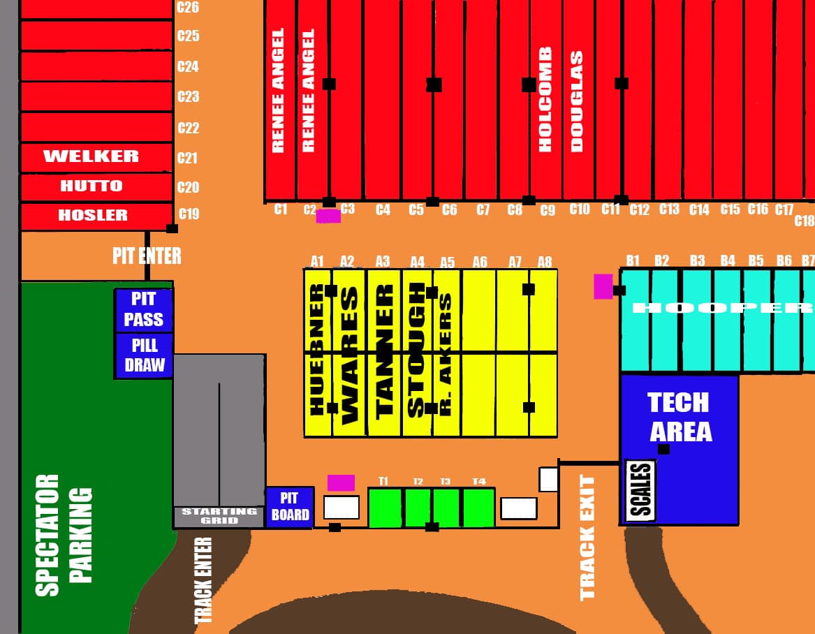 Tucson - Pit parking map please request your pit stall here and we will ...