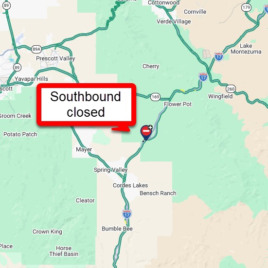 UPDATE 11:15 A.M.: The highway has REOPENED. 🚧🚧🚧 *CLOSURE* I-17