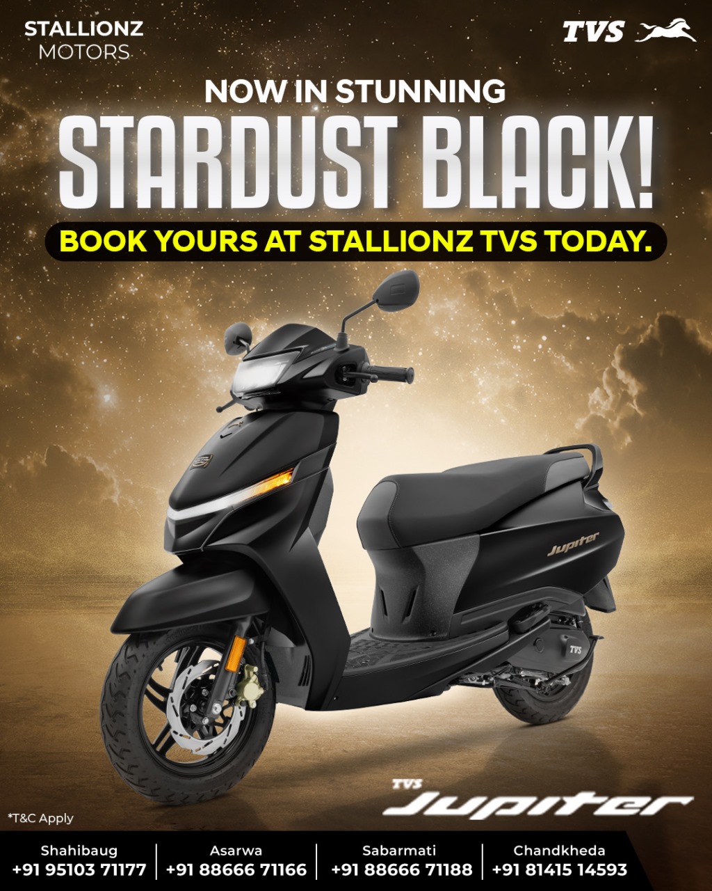 The TVS Jupiter now shines in the stunning Stardust Black – where