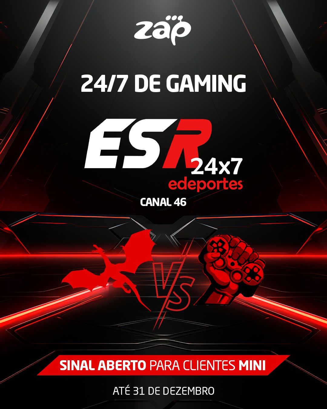 Platina - Já chegou à ZAP o canal onde o jogo nunca acaba! O ESR ...