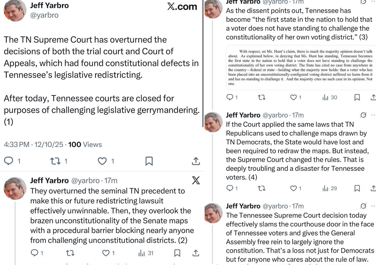 The Tennessee - UPDATE — A new Tennessee Supreme Court redistricting ...