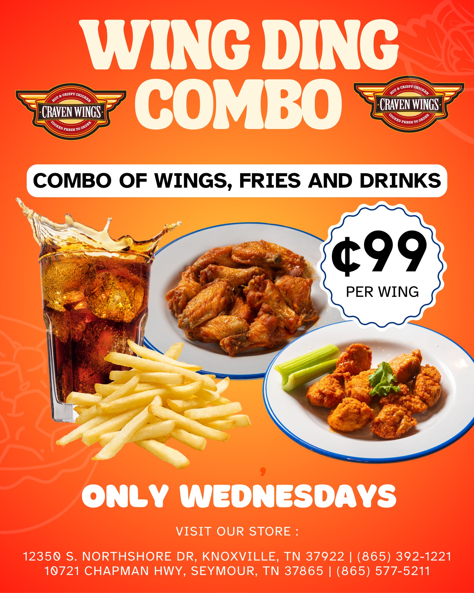 dm Wings Up Wednesday food discounts at Cookeville WestSide