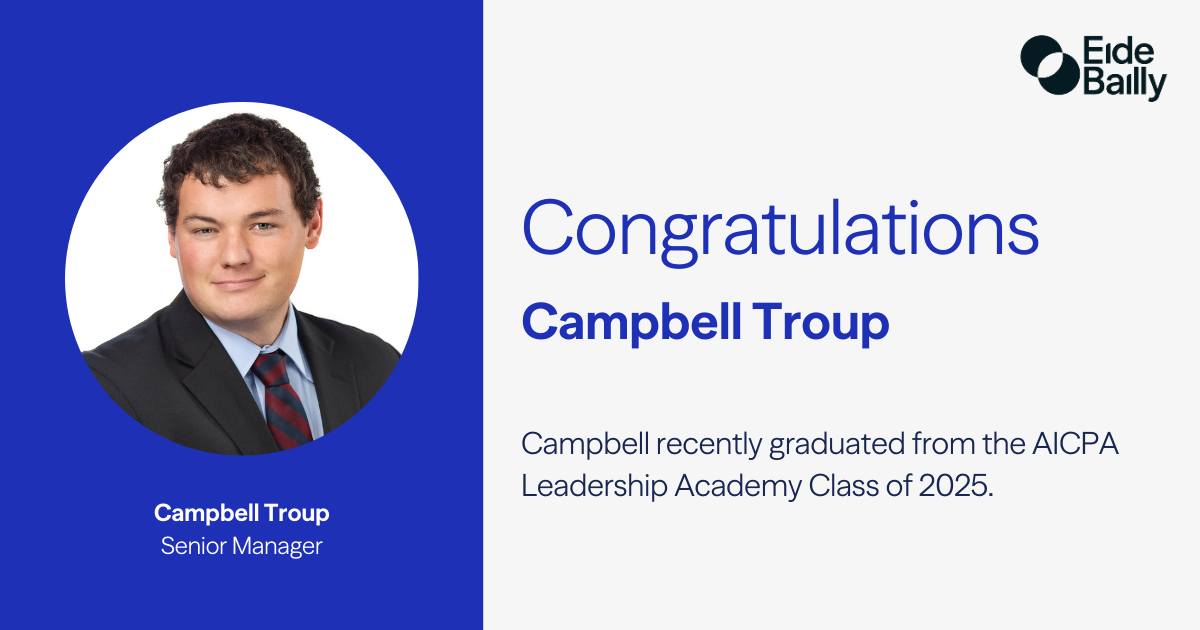 Eide - Congratulations to Campbell Troup on graduating from the AICPA ...