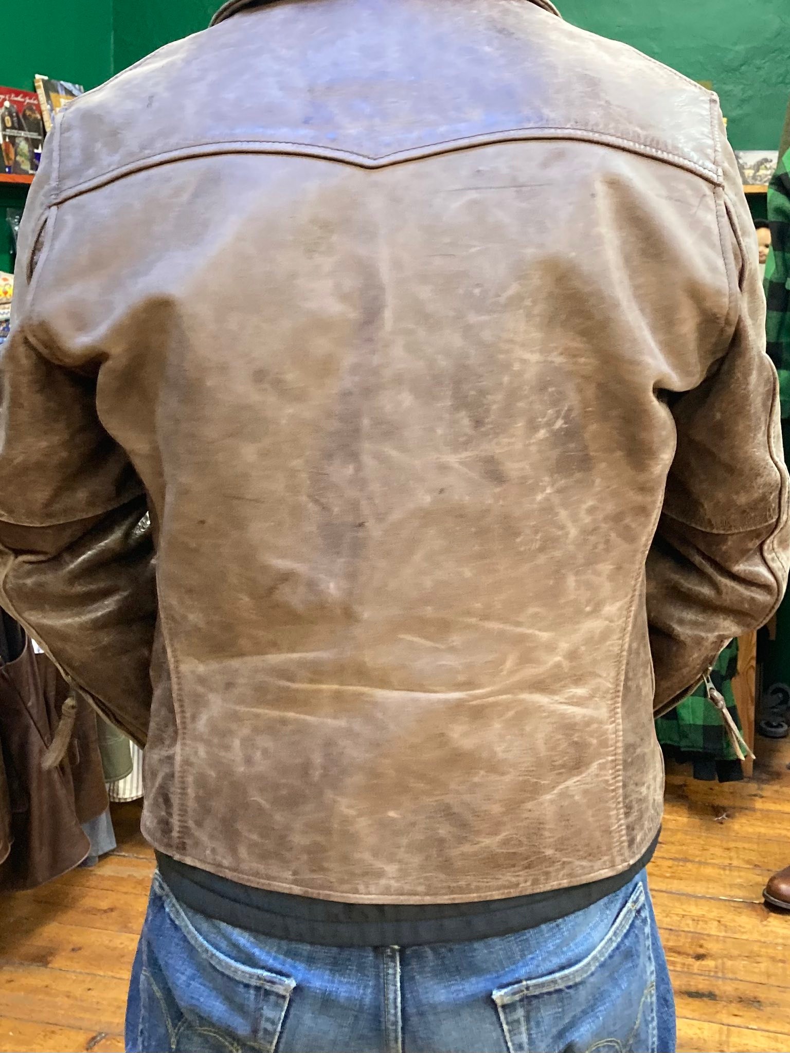 What leather and style is this vintage jacket?