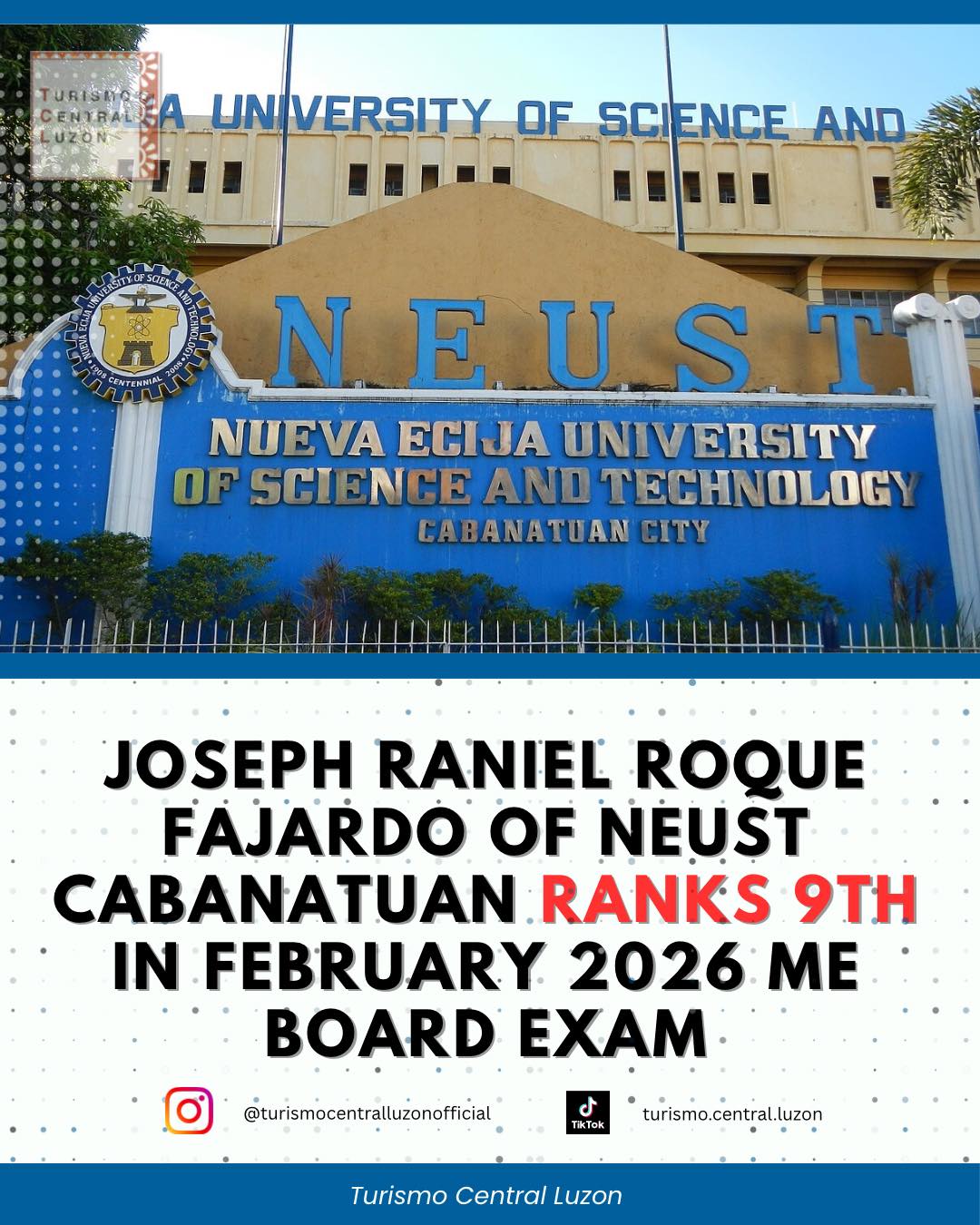 Turismo - Proud moment for Nueva Ecija! Joseph Raniel Roque Fajardo Of ...